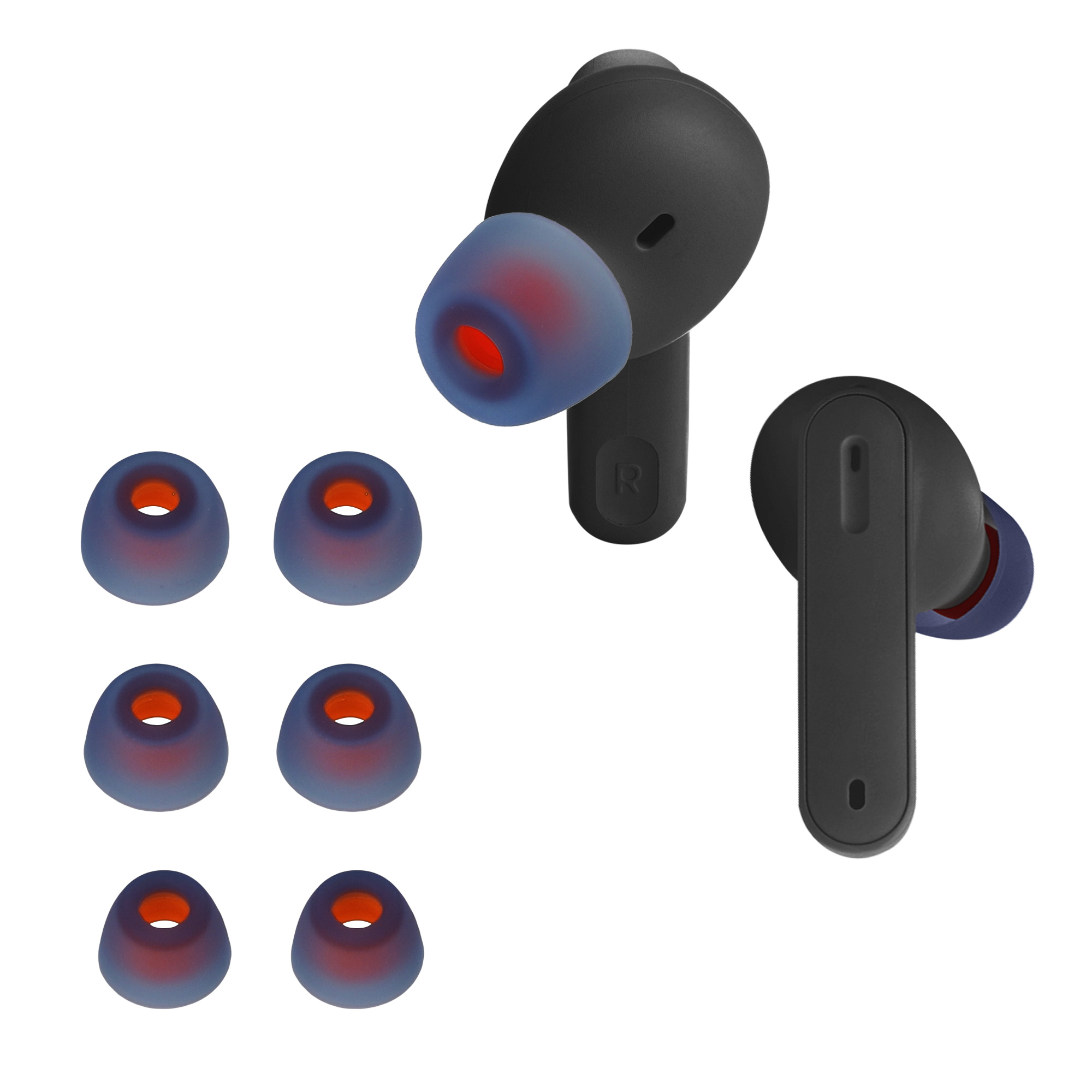 6x silikonové špuntíky do sluchátek pro JBL Tune 230 NC TWS / T230NC kwmobile - modrá