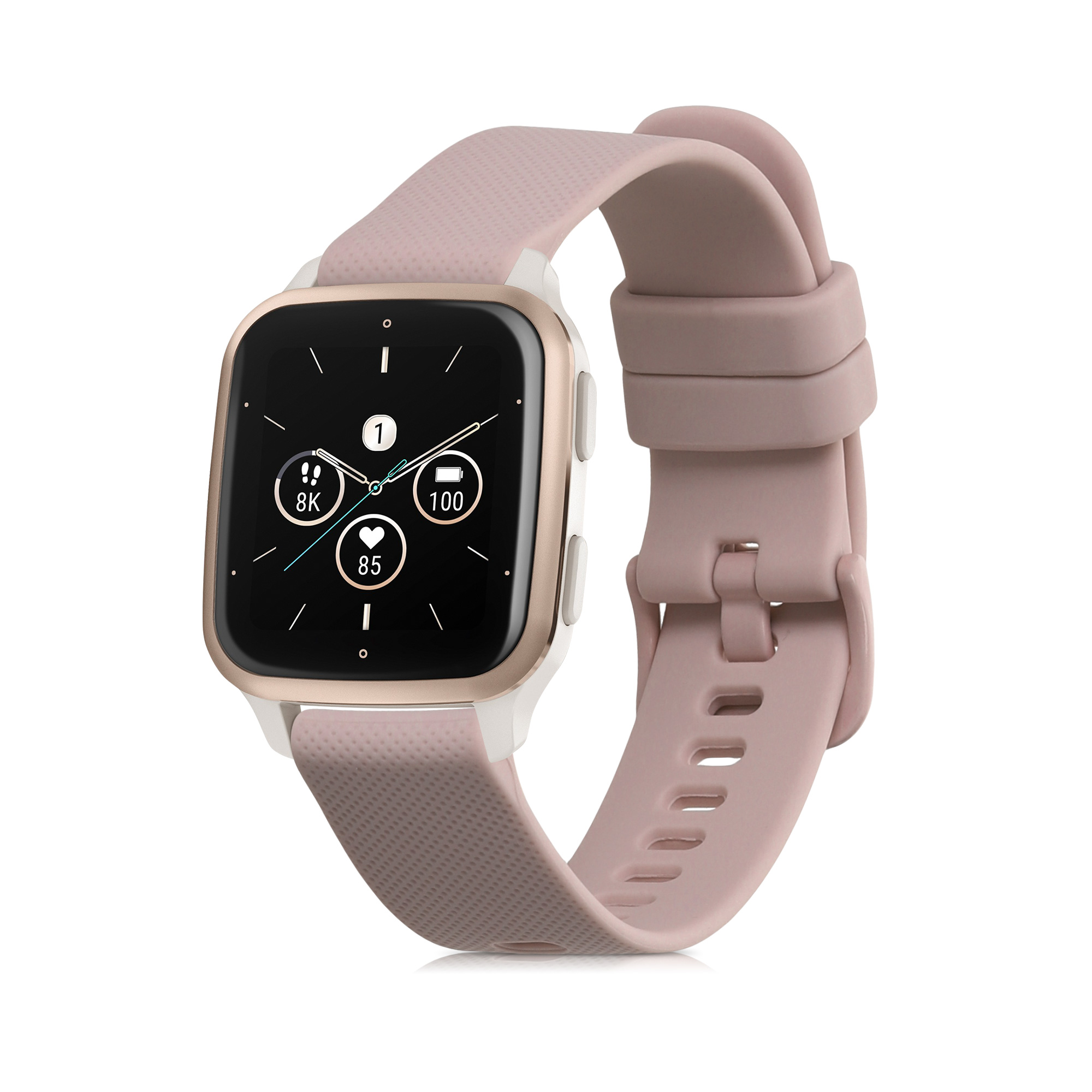 Řemínek kwmobile pro Garmin Venu Sq 2 Music / Sq 2 / Vivoactive 6 / Vivoactive 5 - starorůžová