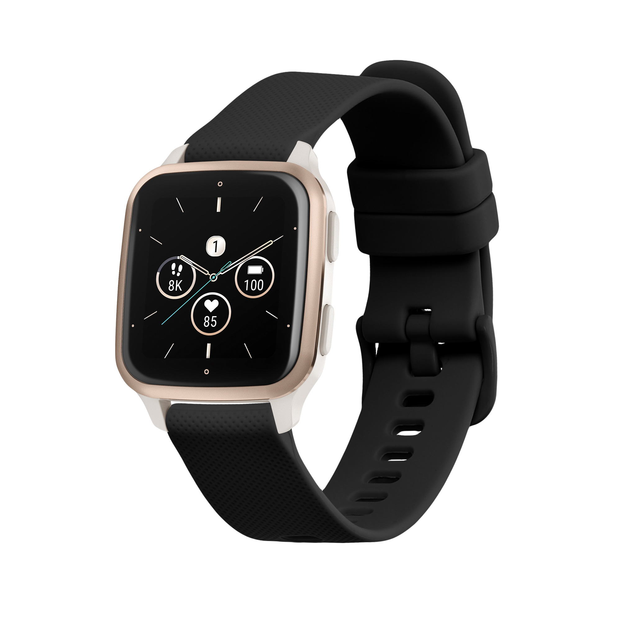 Silikonový řemínek pro Garmin Venu Sq 2 Music / Sq 2 / Vivoactive 6 / Vivoactive 5 kwmobile ‑ černá
