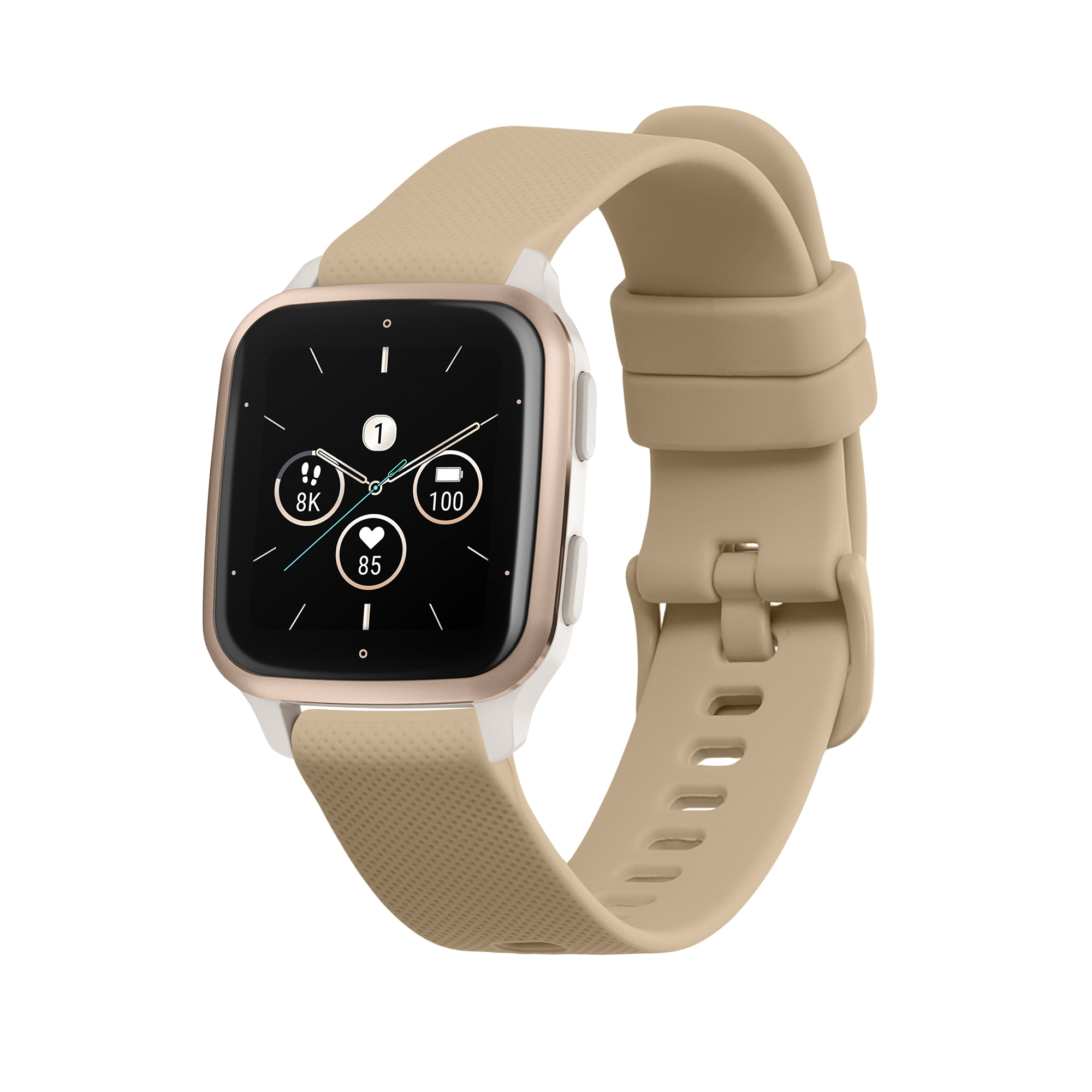 Řemínek kwmobile pro Garmin Venu Sq 2 Music / Sq 2 / Vivoactive 6 / Vivoactive 5 - béžová