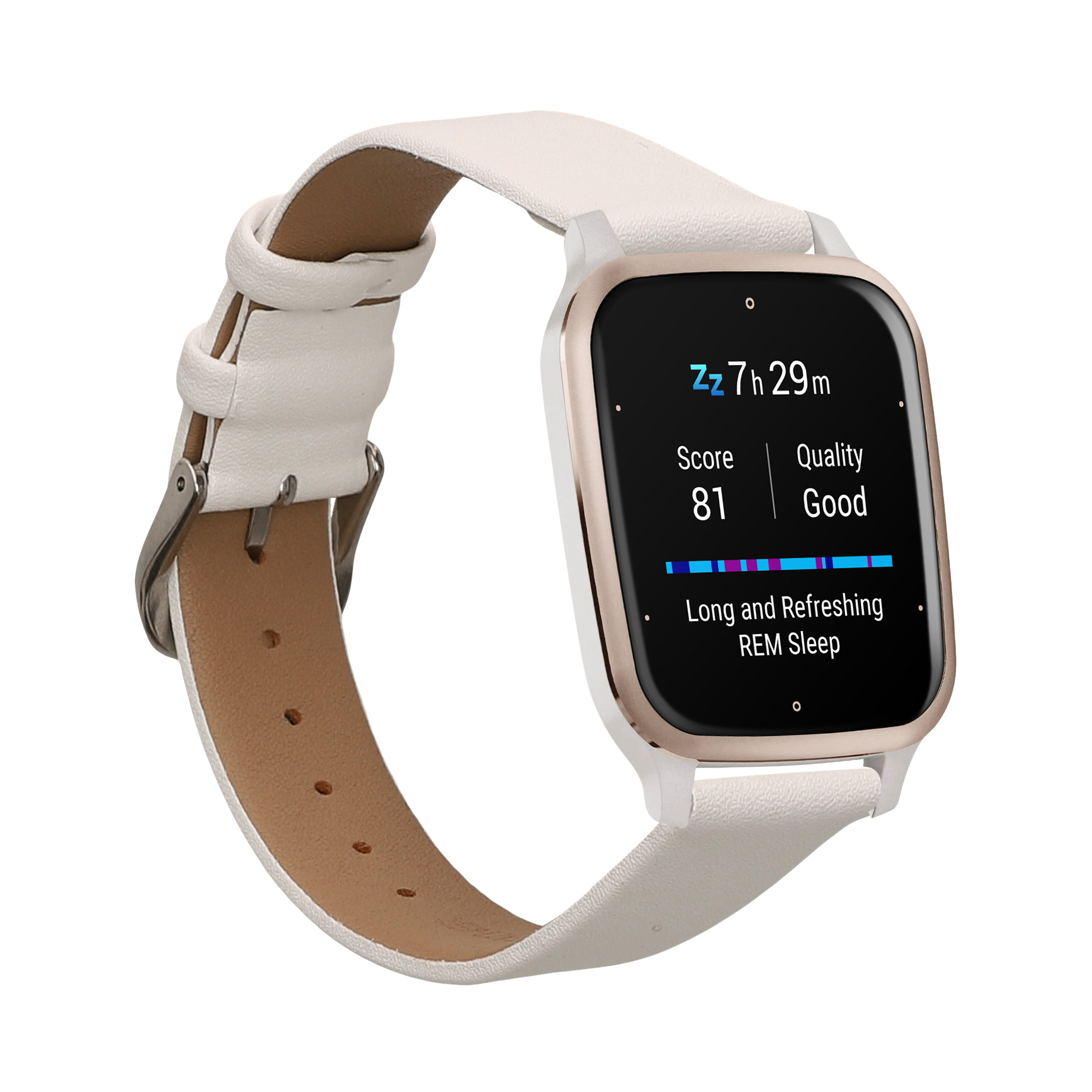 Řemínek kwmobile pro Garmin Venu Sq 2 Music / Sq 2 / Vivoactive 6 / Vivoactive 5 - bílá