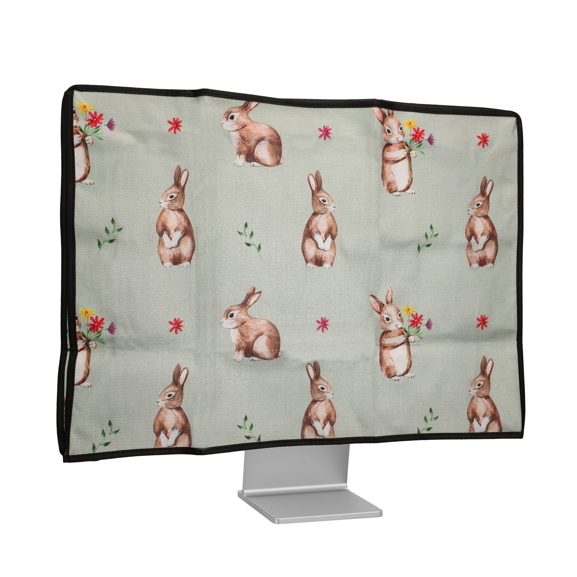 Obal na monitor 24-26" kwmobile motiv králíků a květin