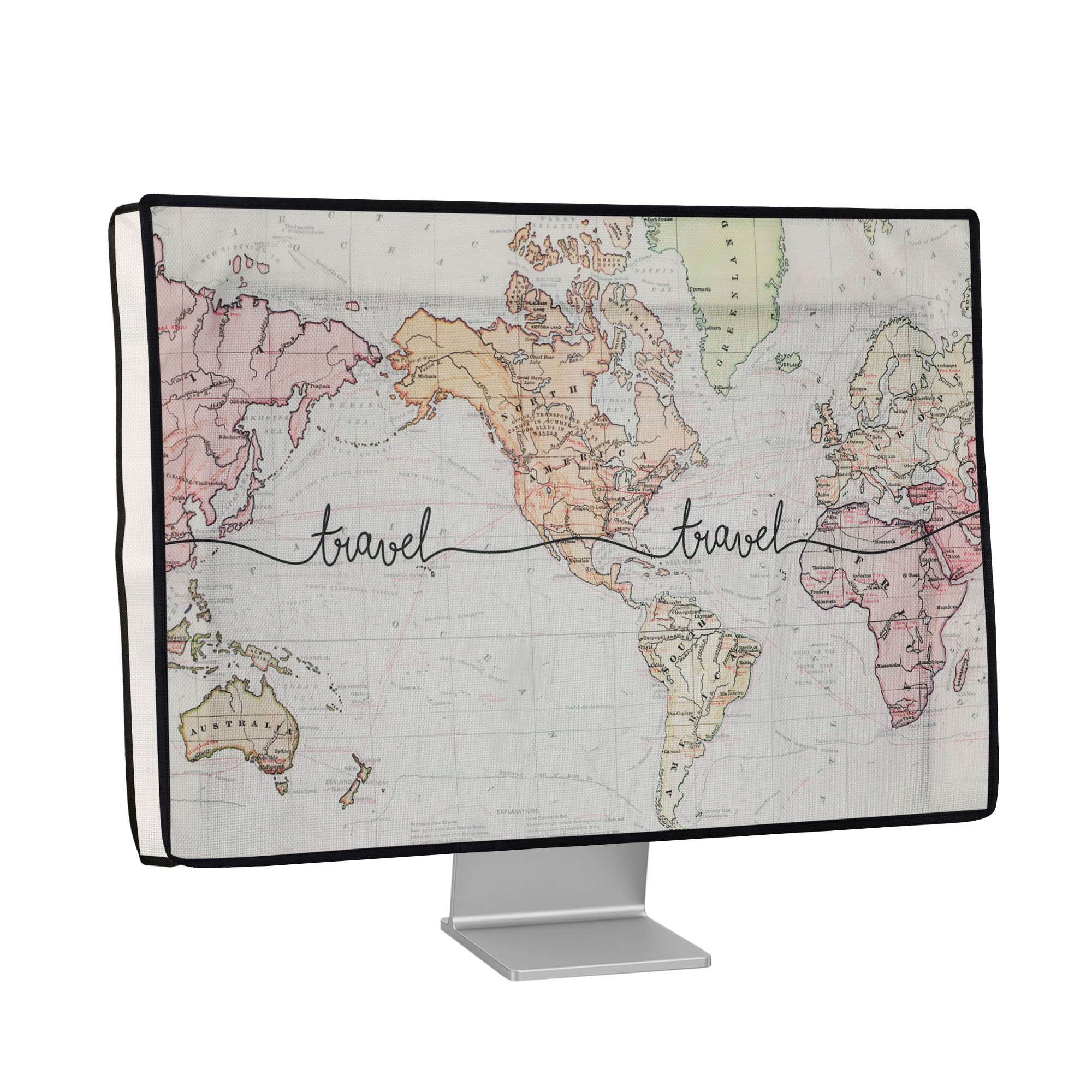Obal na monitor 24-26" kwmobile motiv cestování