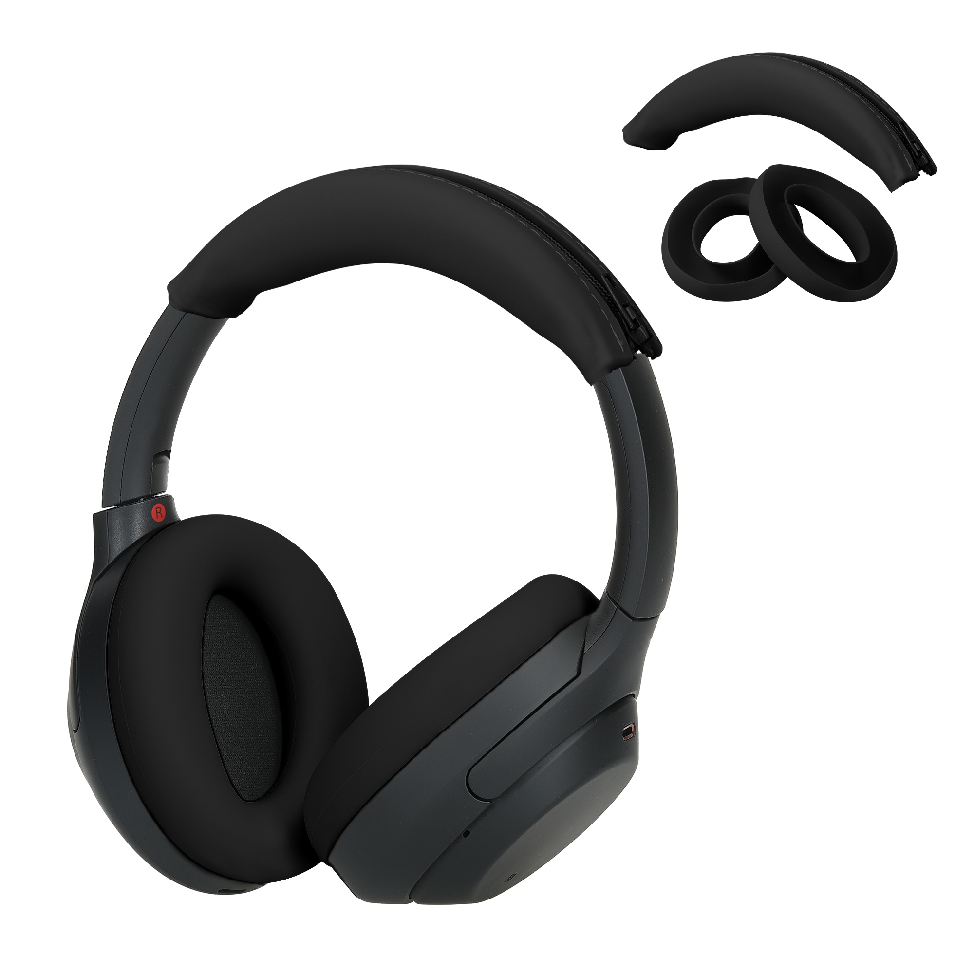 Náhradní náušníky kwmobile pro Sony WH-1000XM4 / WH-1000XM3, černá
