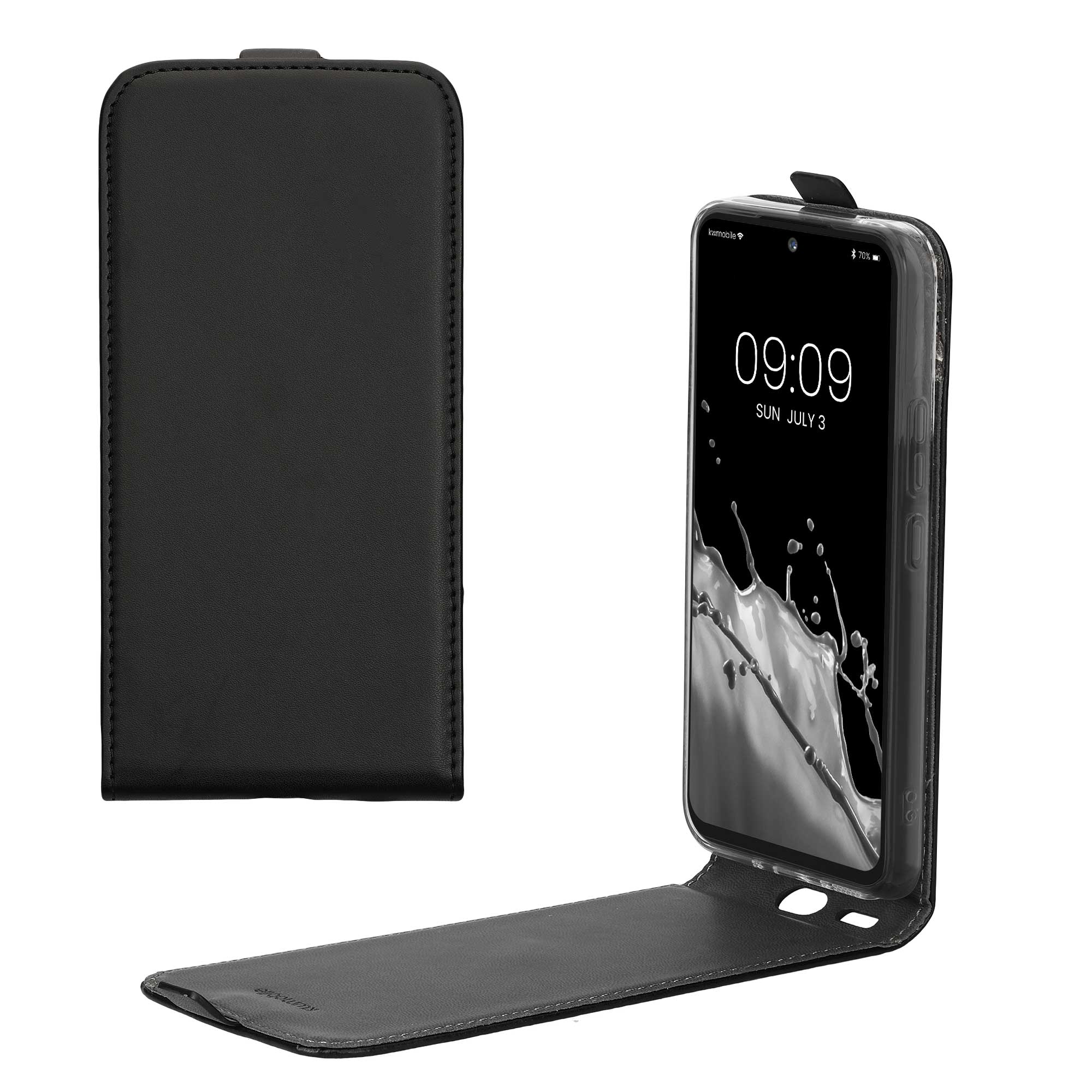 Flip pouzdro Samsung Galaxy A54 5G kwmobile PU kůže vertikální s magnetem Černá