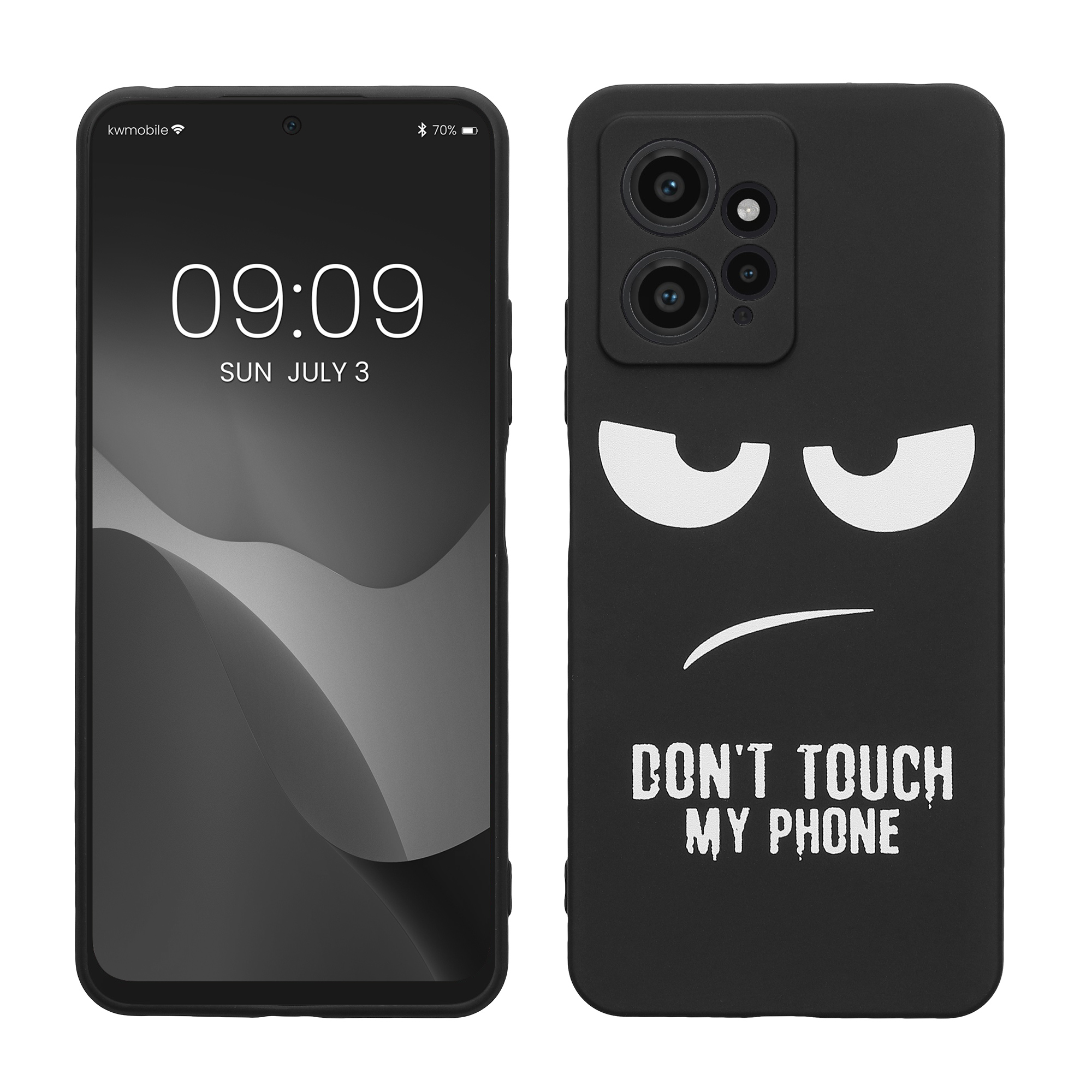 Kryt Xiaomi Redmi Note 12 (4G) Don't Touch TPU bílá/černá kwmobile