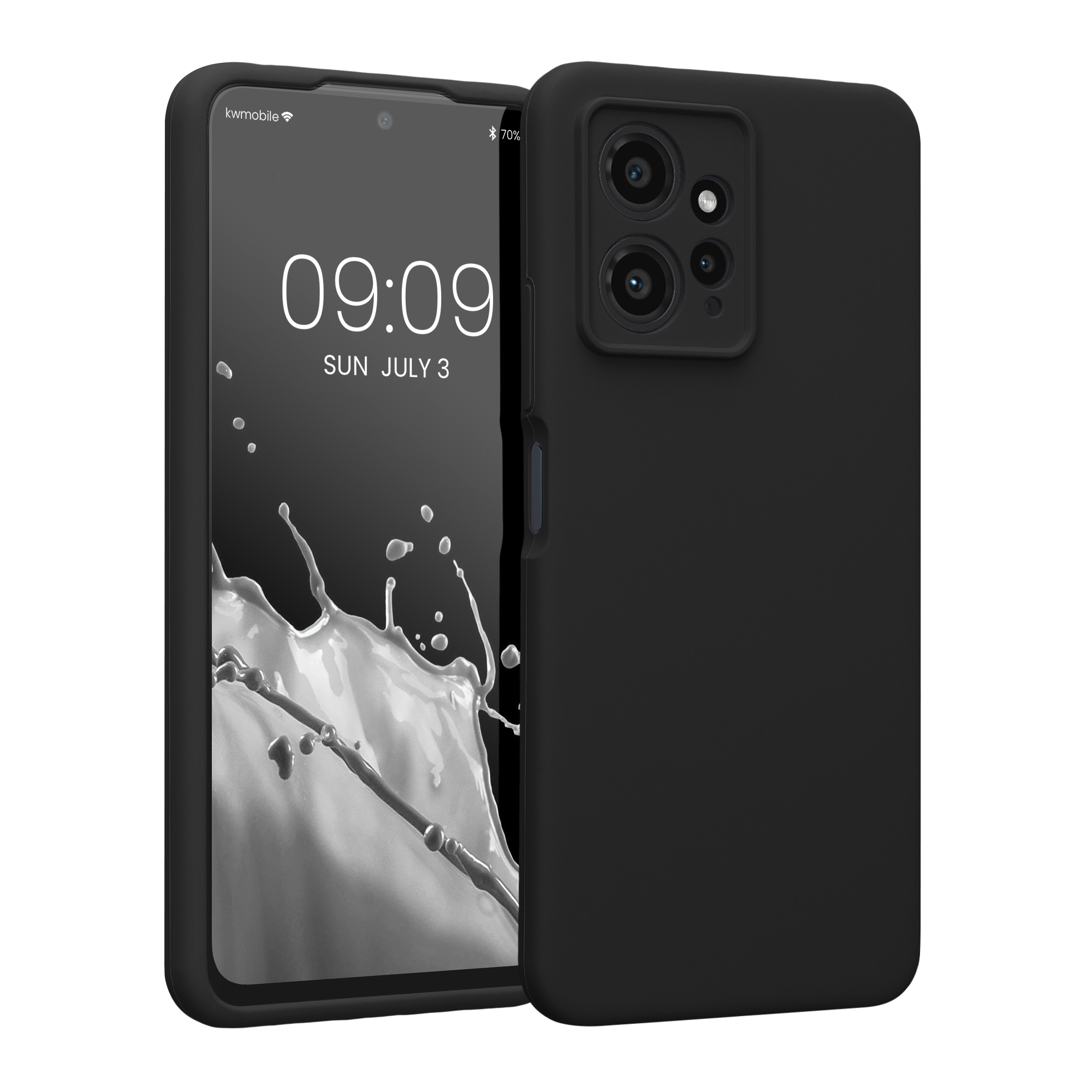 Kryt Xiaomi Redmi Note 12 (4G) silikonový TPU černá kwmobile