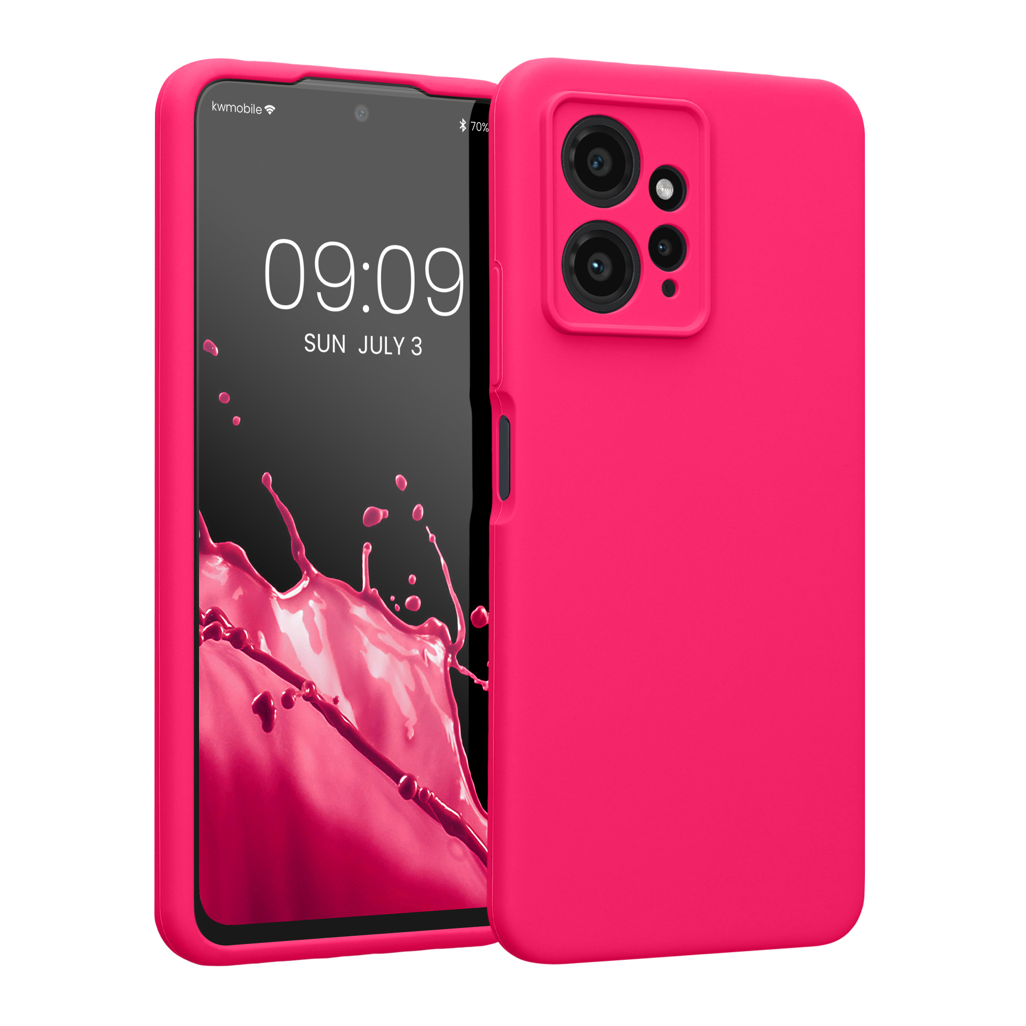 Kryt Xiaomi Redmi Note 12 (4G) silikonový TPU růžová kwmobile