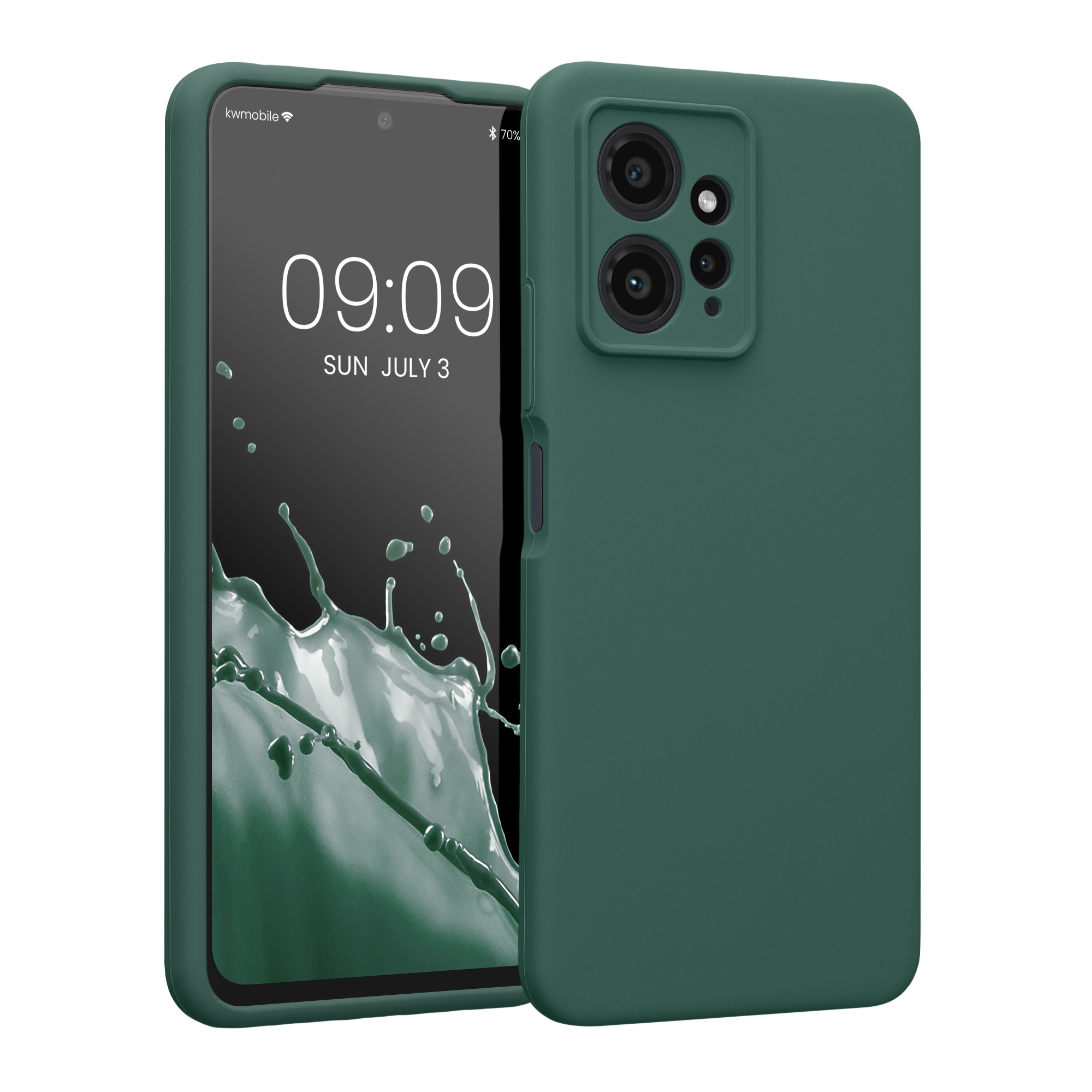 Kryt na mobil Xiaomi Redmi Note 12 (4G), tenký - kwmobile, lesní zelený