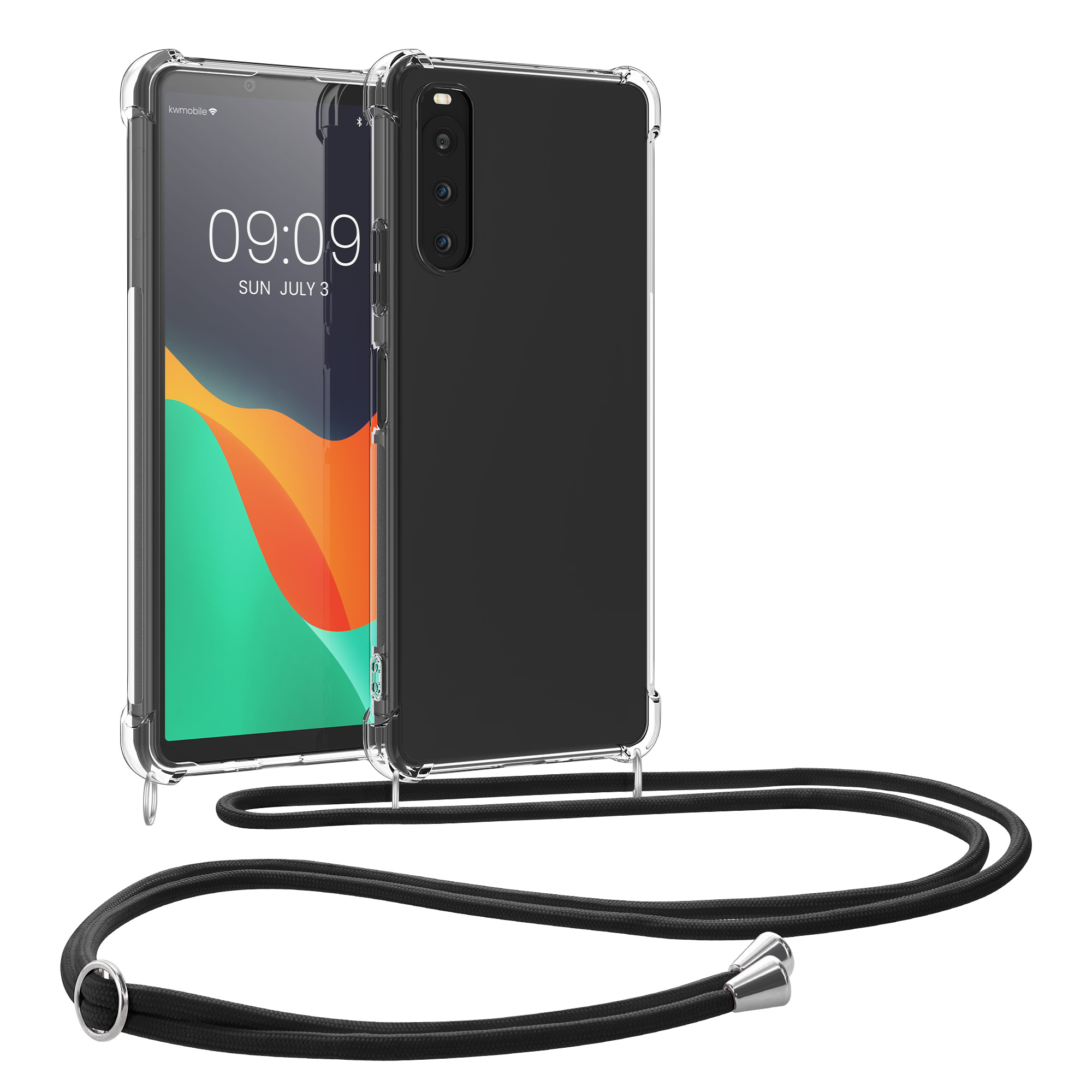 Crossbody pouzdro kwmobile - Sony Xperia 10 V - transparentní