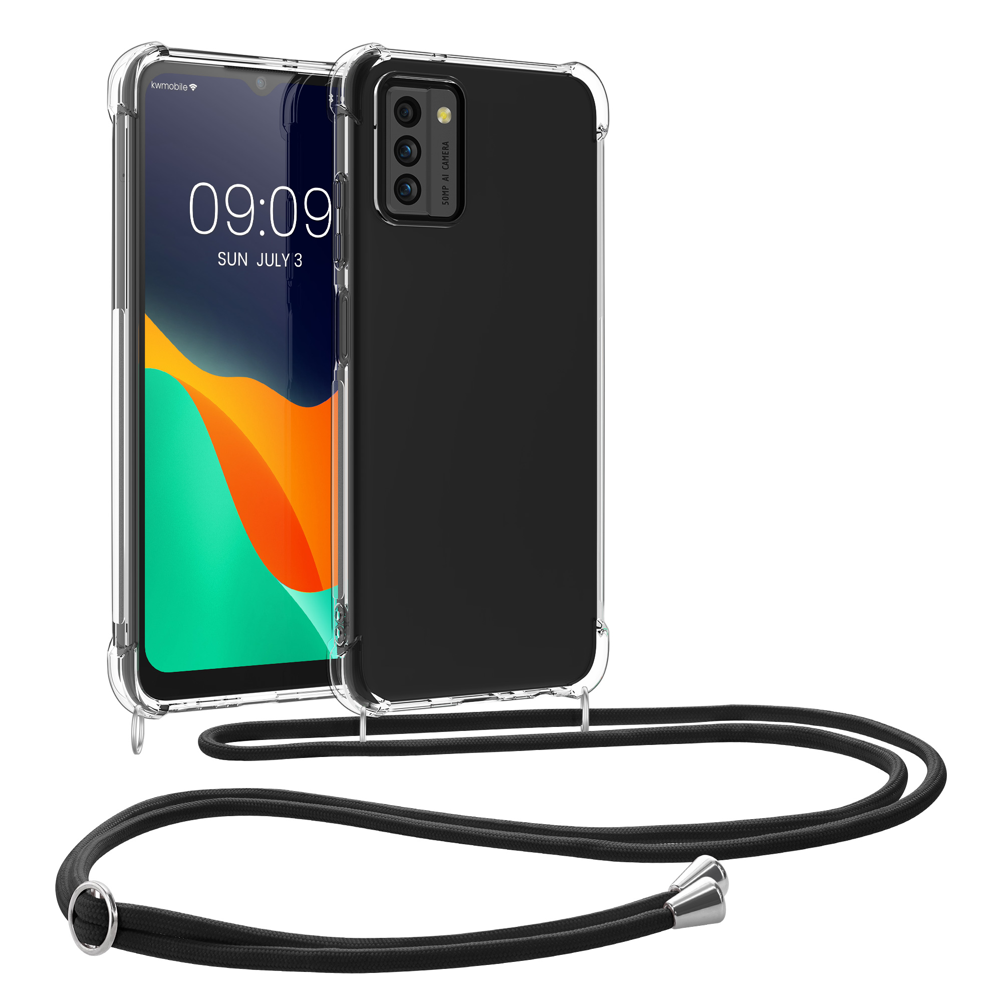 Crossbody kryt na mobil Nokia G22 kwmobile šňůrka transparentní