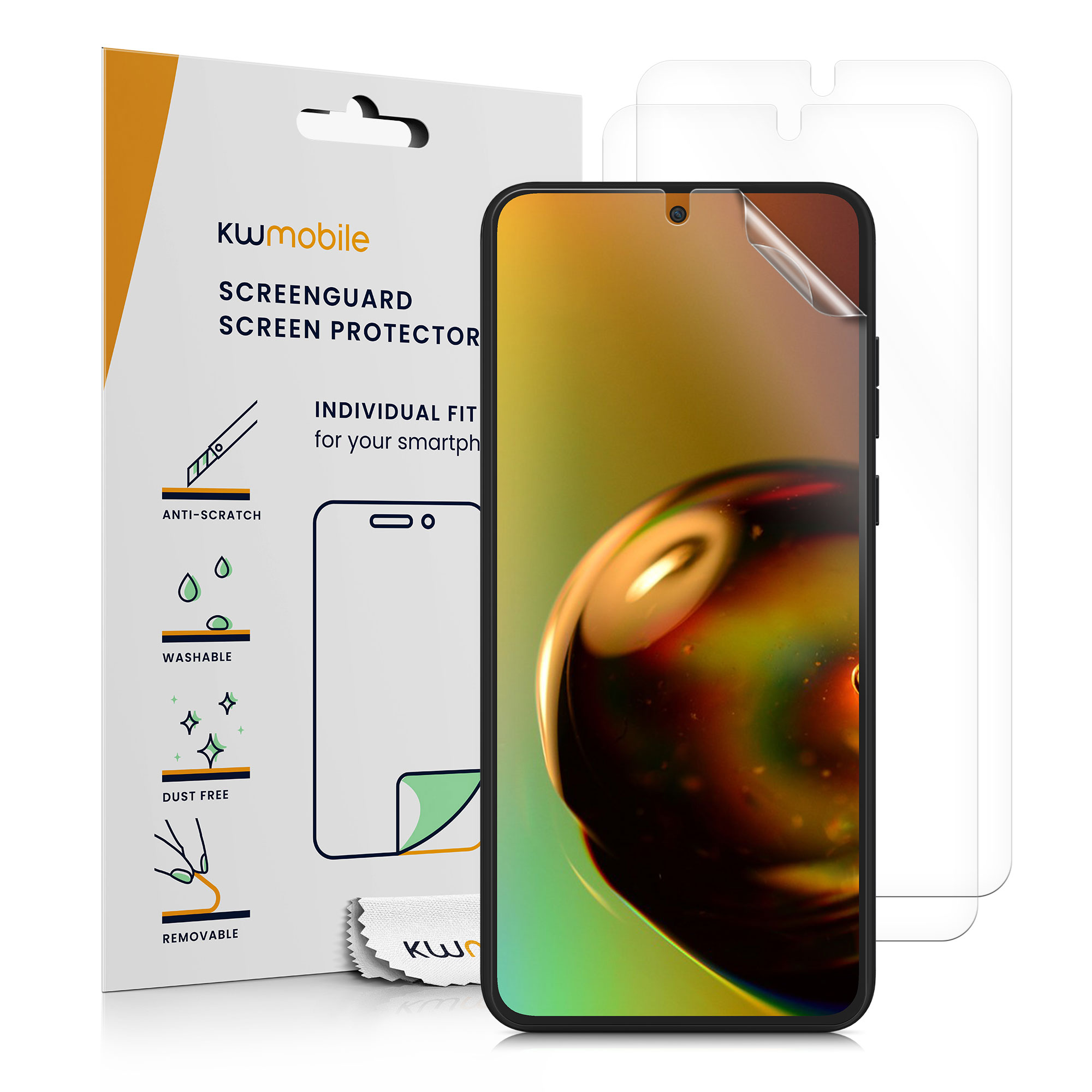 Ochranné fólie Motorola Edge 30 Neo kwmobile 3 ks transparentní
