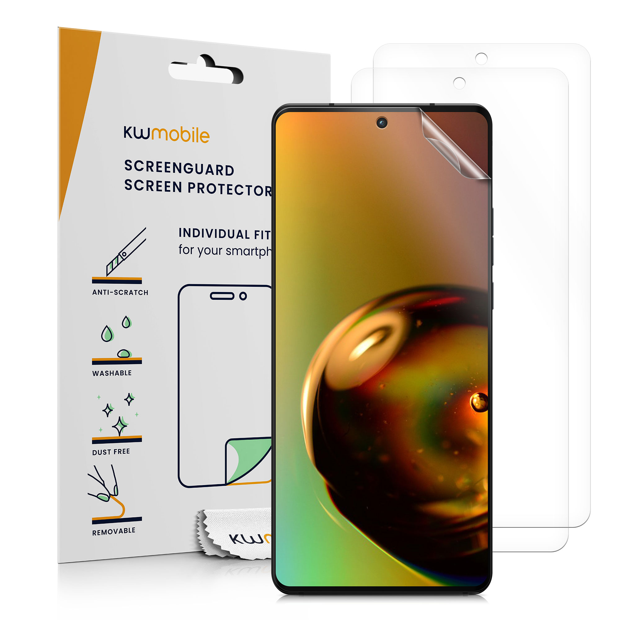 Ochranné fólie Motorola Edge 30 Ultra kwmobile 3 ks transparentní