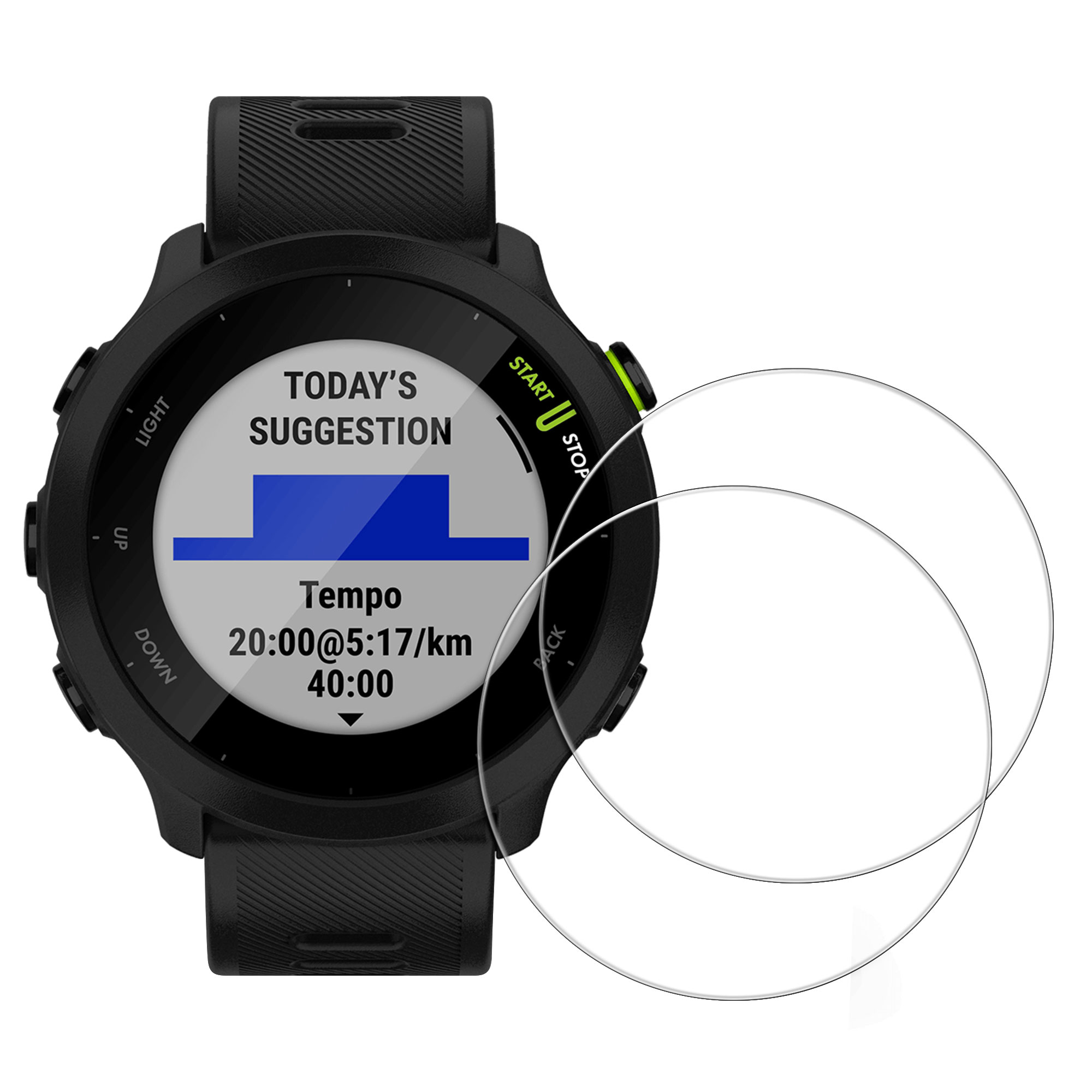 Ochranná skla pro Garmin Forerunner 55 kwmobile sada 2 ks - transparentní