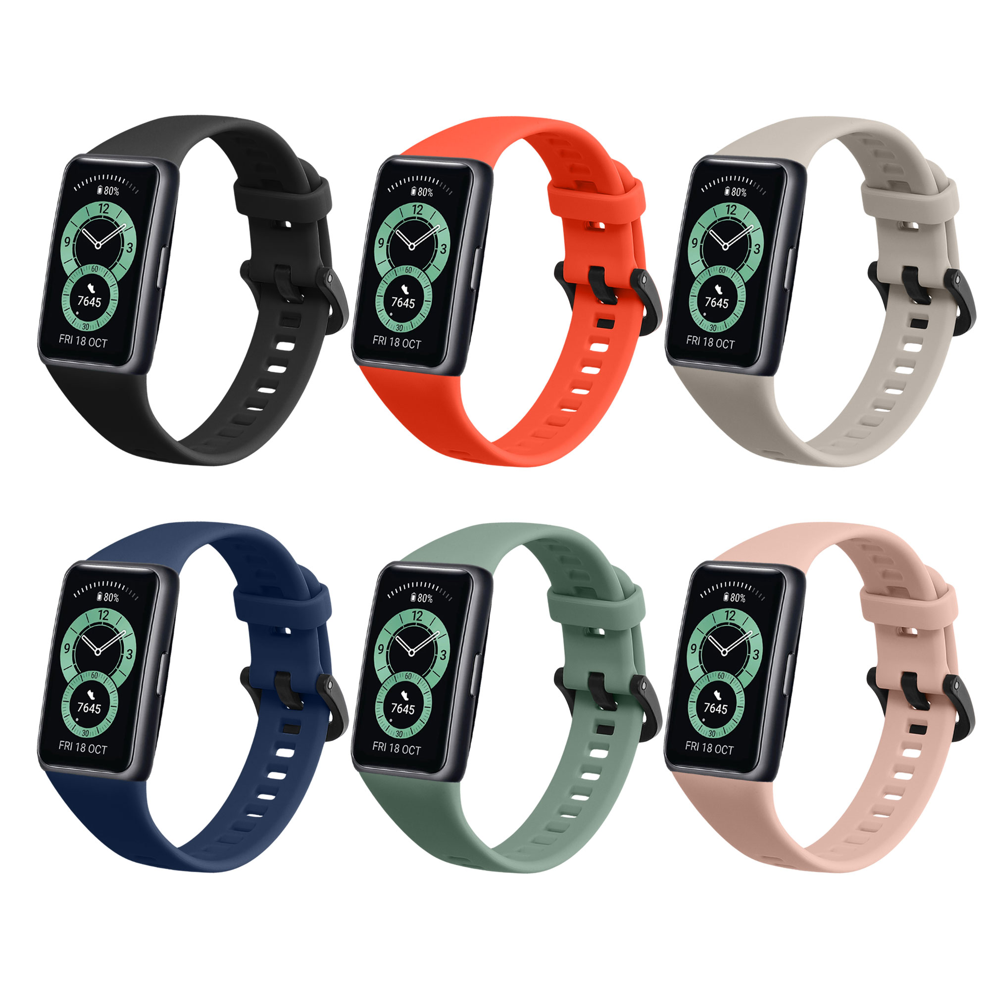 Sada řemínků pro Huawei Band 6 & 6 Pro / Honor Band 7 & 6 kwmobile silikonové - více barev