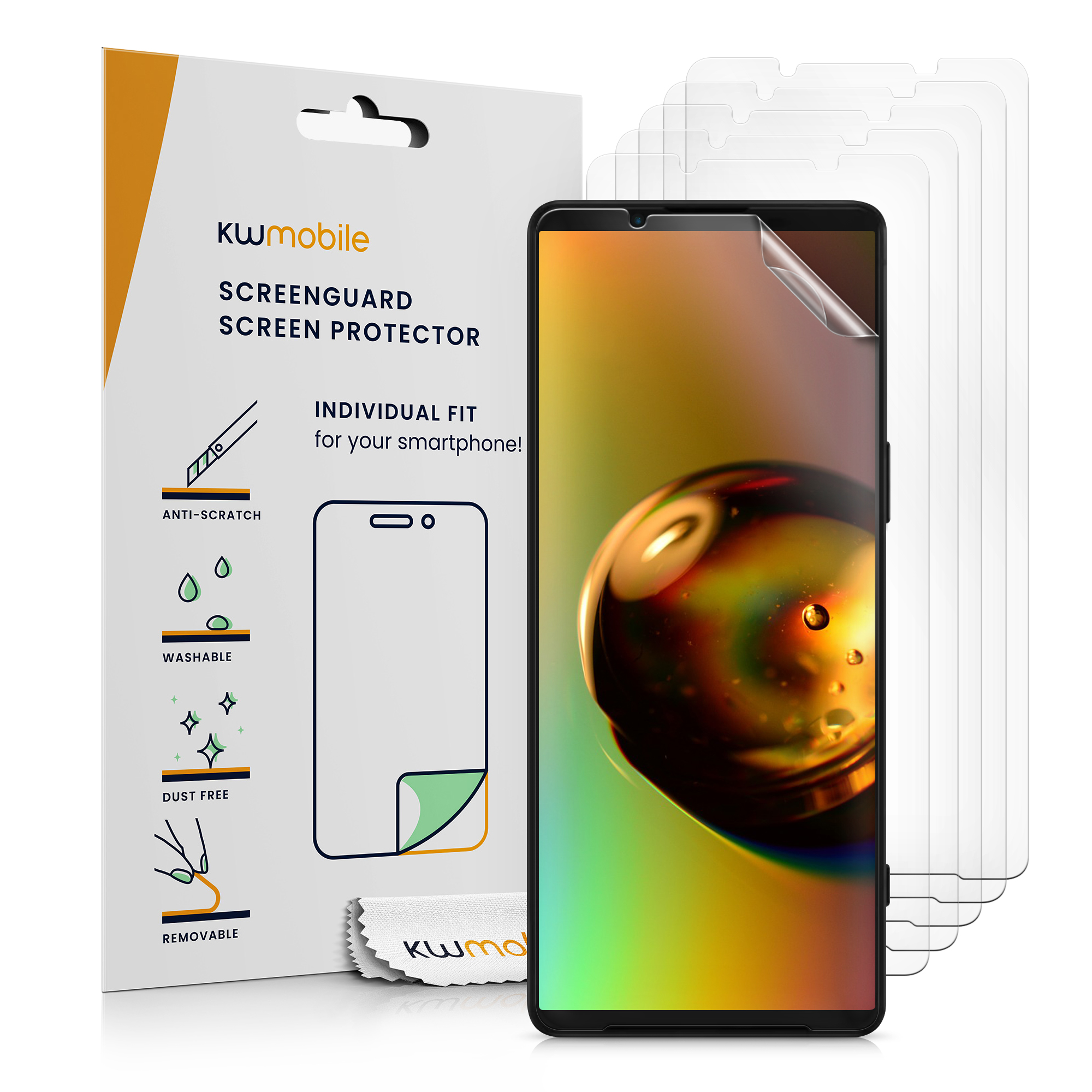 Ochranná fólie 6 ks kwmobile - Sony Xperia 1 V - čirá