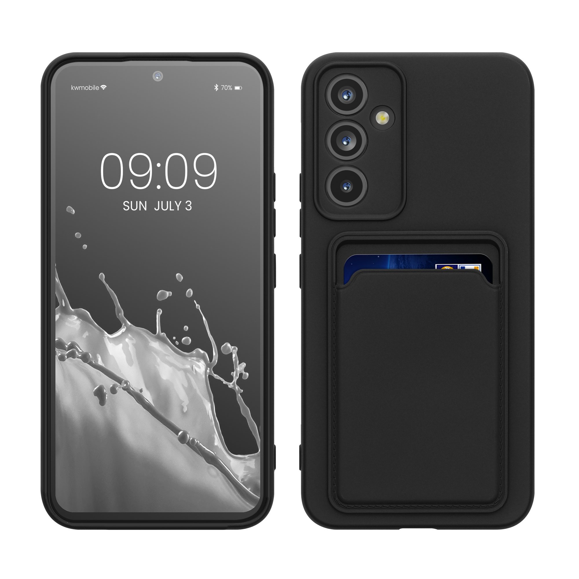 Kryt na mobil Samsung Galaxy A54 5G kwmobile TPU s přihrádkou na kartu Černá