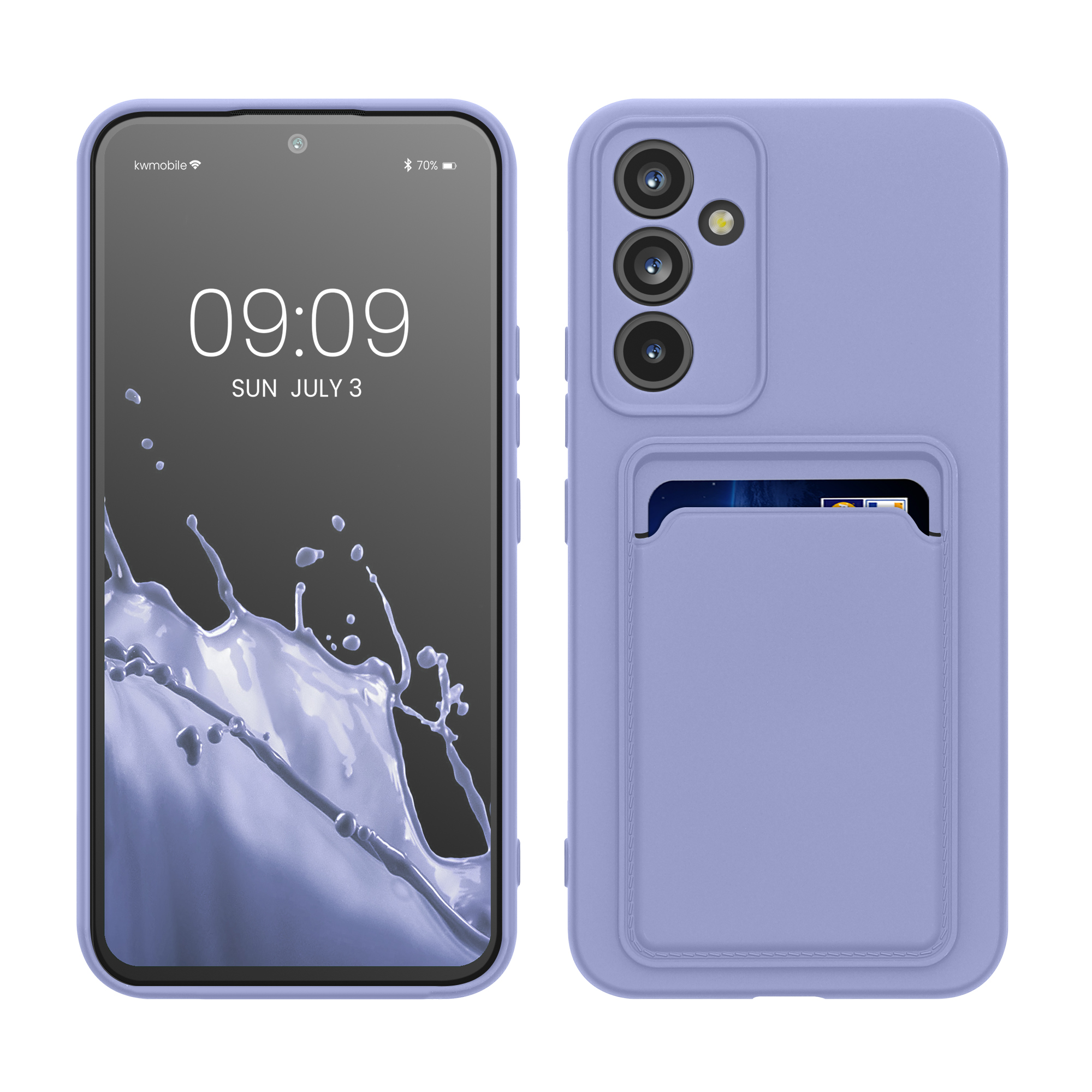 Kryt na mobil Samsung Galaxy A54 5G kwmobile TPU s přihrádkou na kartu Levandulová