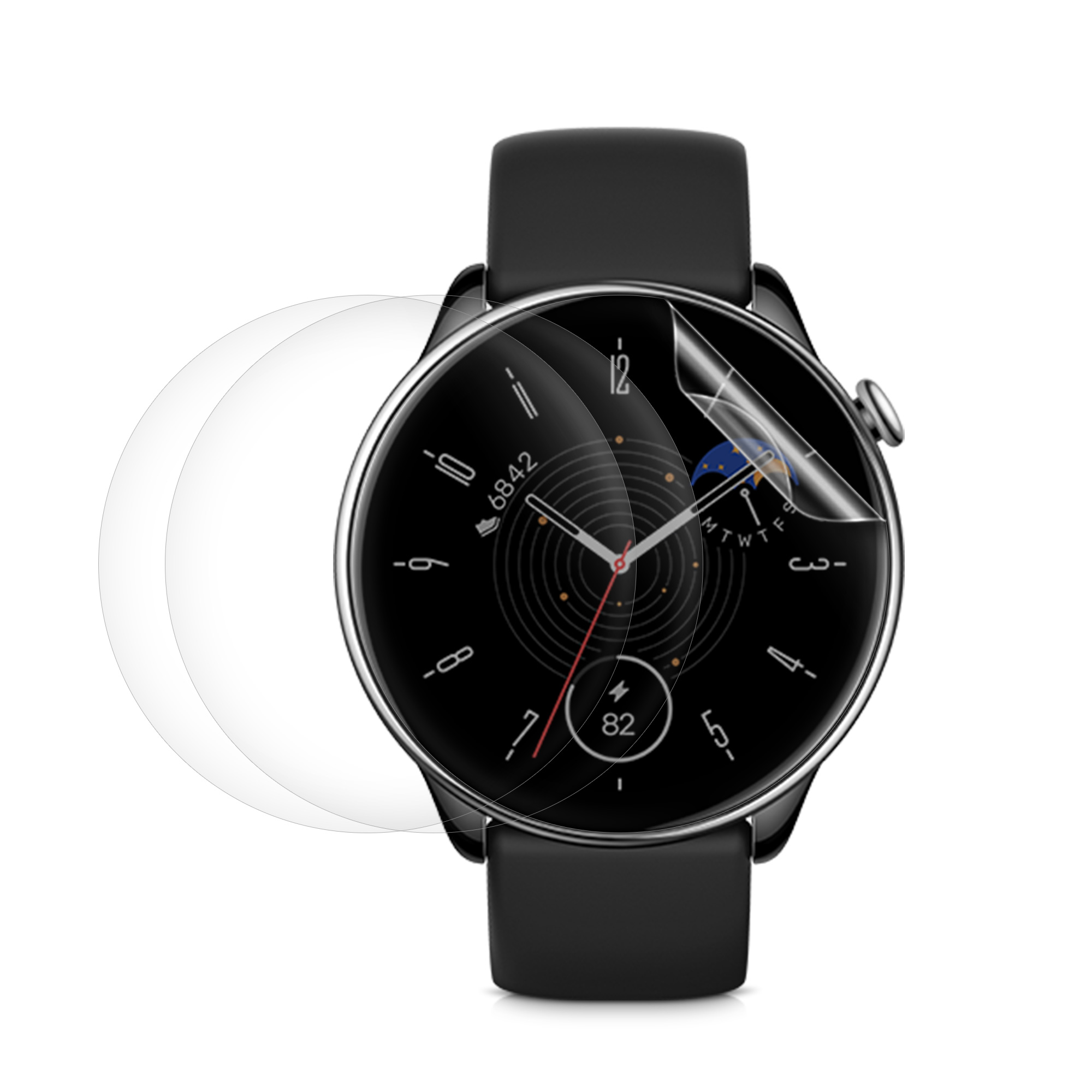 Sada 3 Ochranná fólie pro Huami Amazfit GTR Mini kwmobile