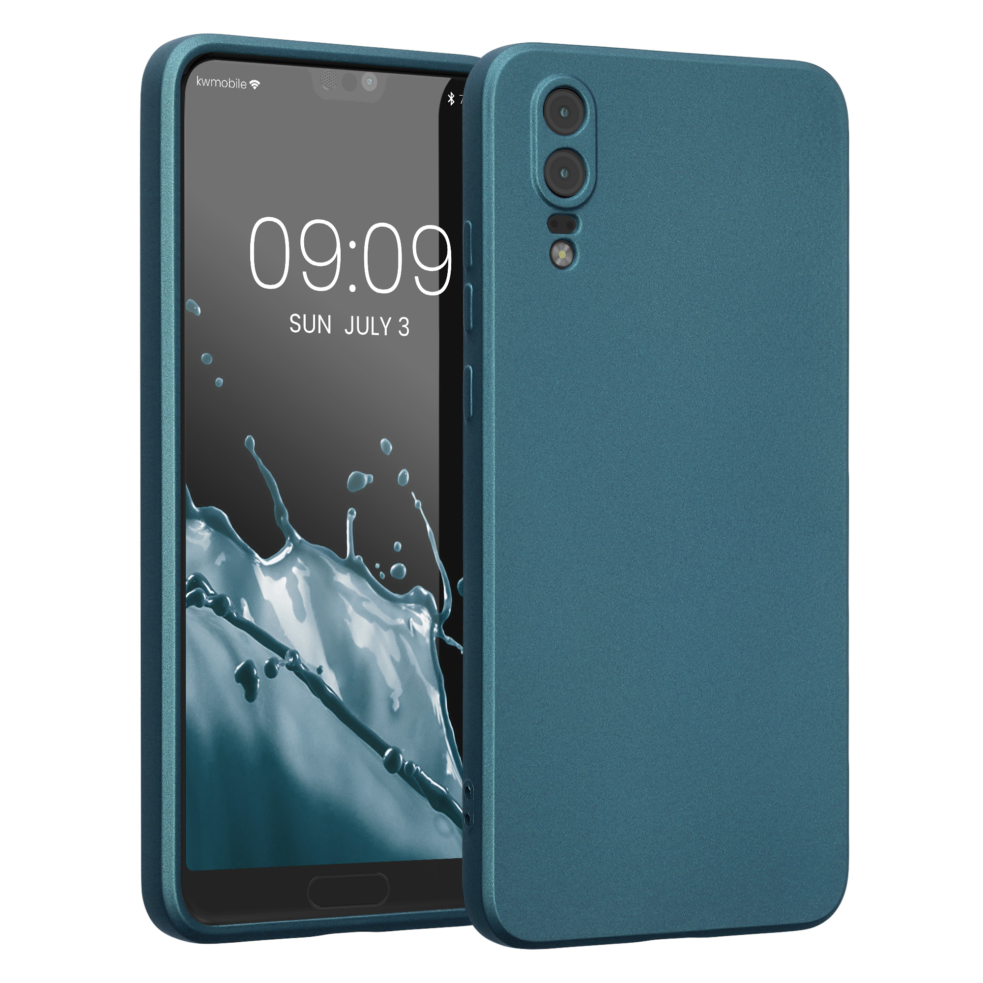Kryt kwmobile Huawei P20, metalická karibská modrá