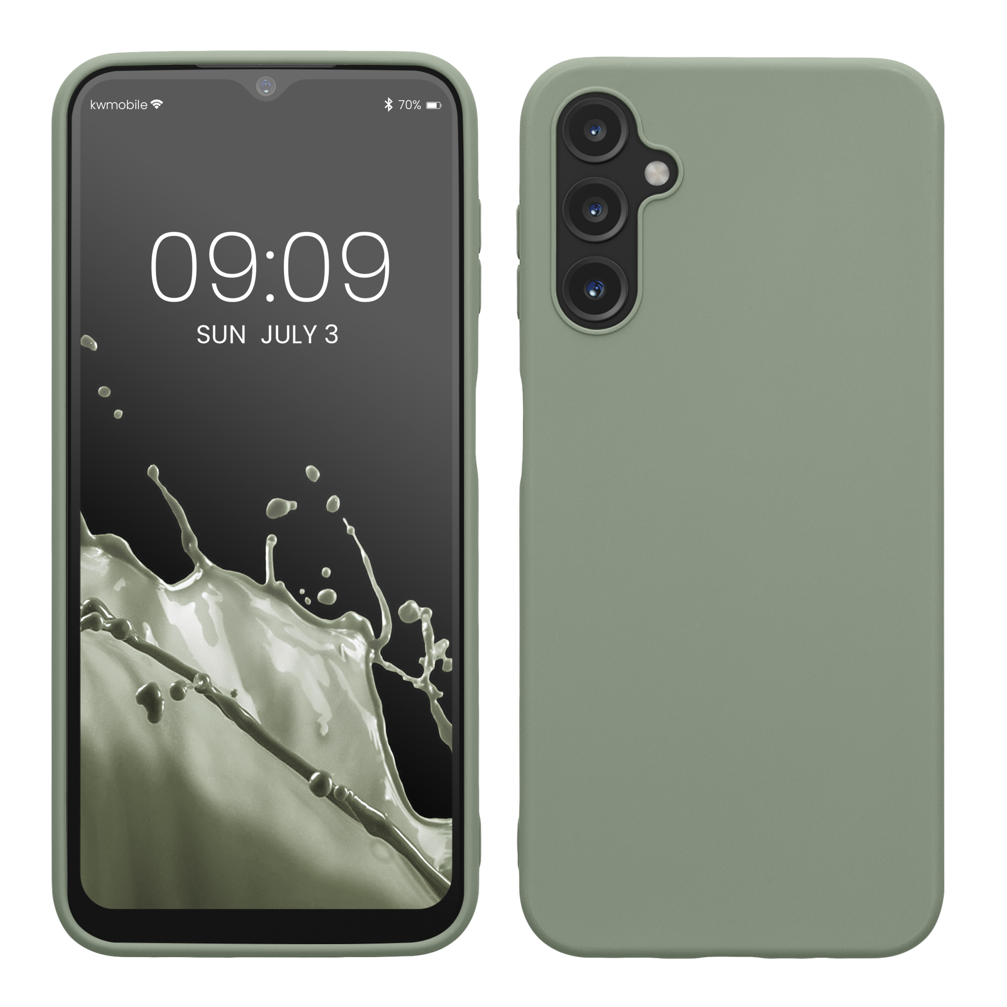 Kryt na mobil Samsung Galaxy A14 5G kwmobile TPU Šedo-zelená