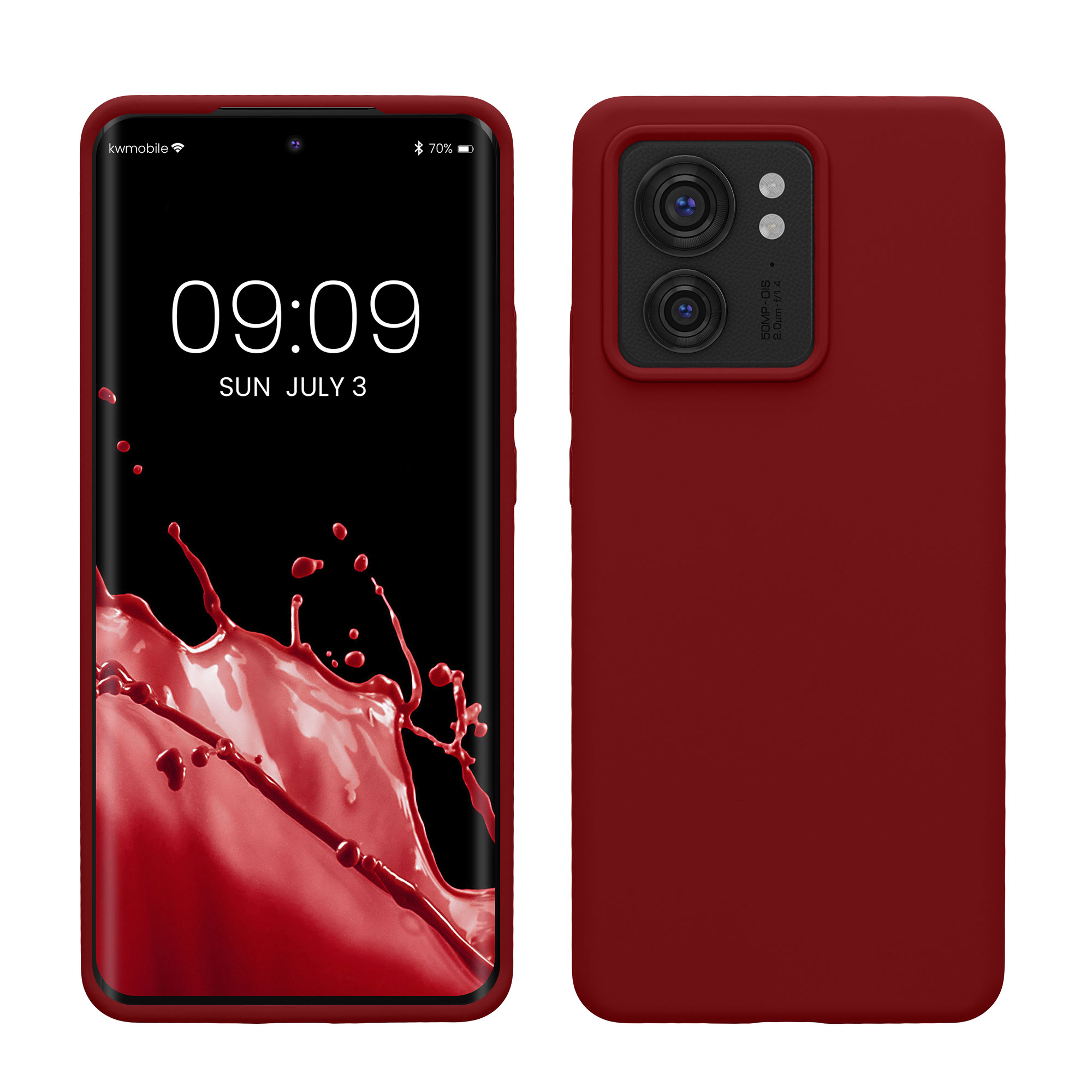TPU kryt na mobil Motorola Edge 40 kwmobile TPU rebarborově červený