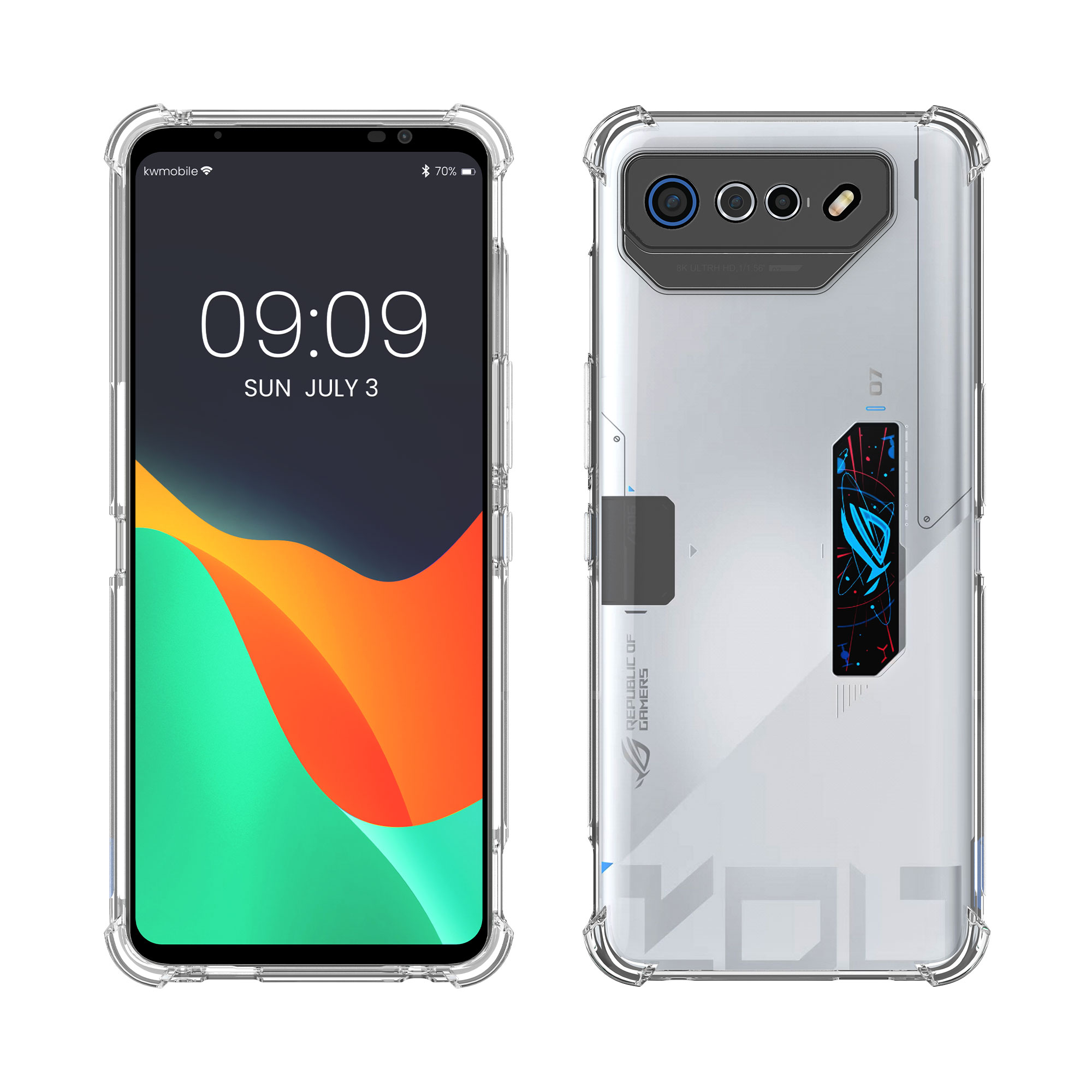 Kryt na zařízení ASUS ROG Phone 7 Ultimate kwmobile - transparentní