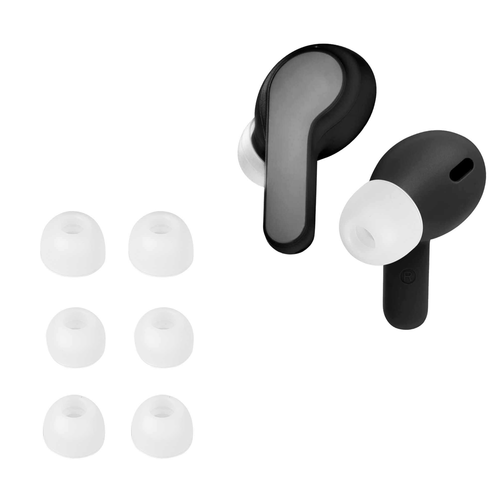 6x silikonové špuntíky do sluchátek pro JBL Wave Beam / Beam 2 / Wave 200TWS kwmobile - bílá