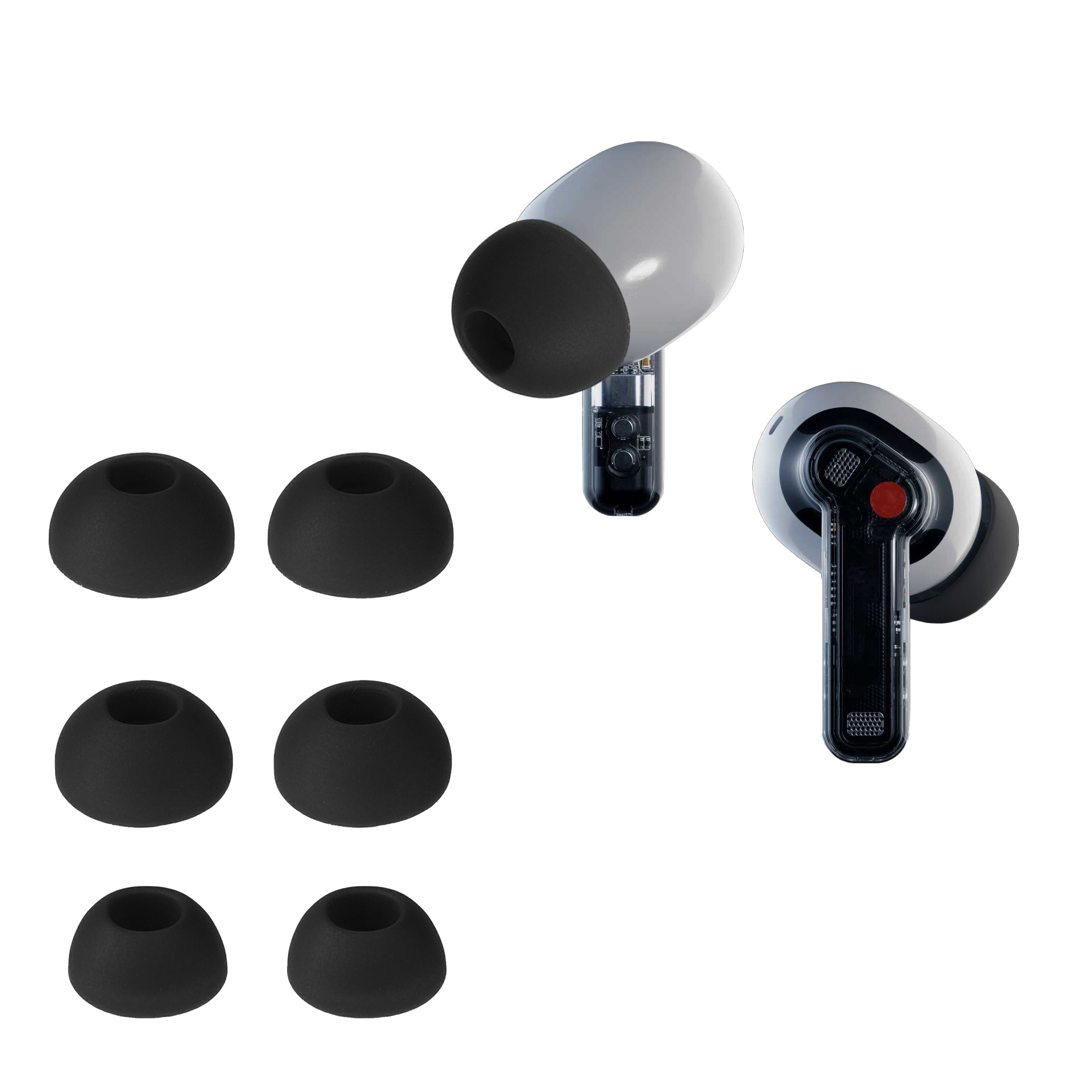 Náhradní špunty kwmobile pro Nothing ear (2), černá