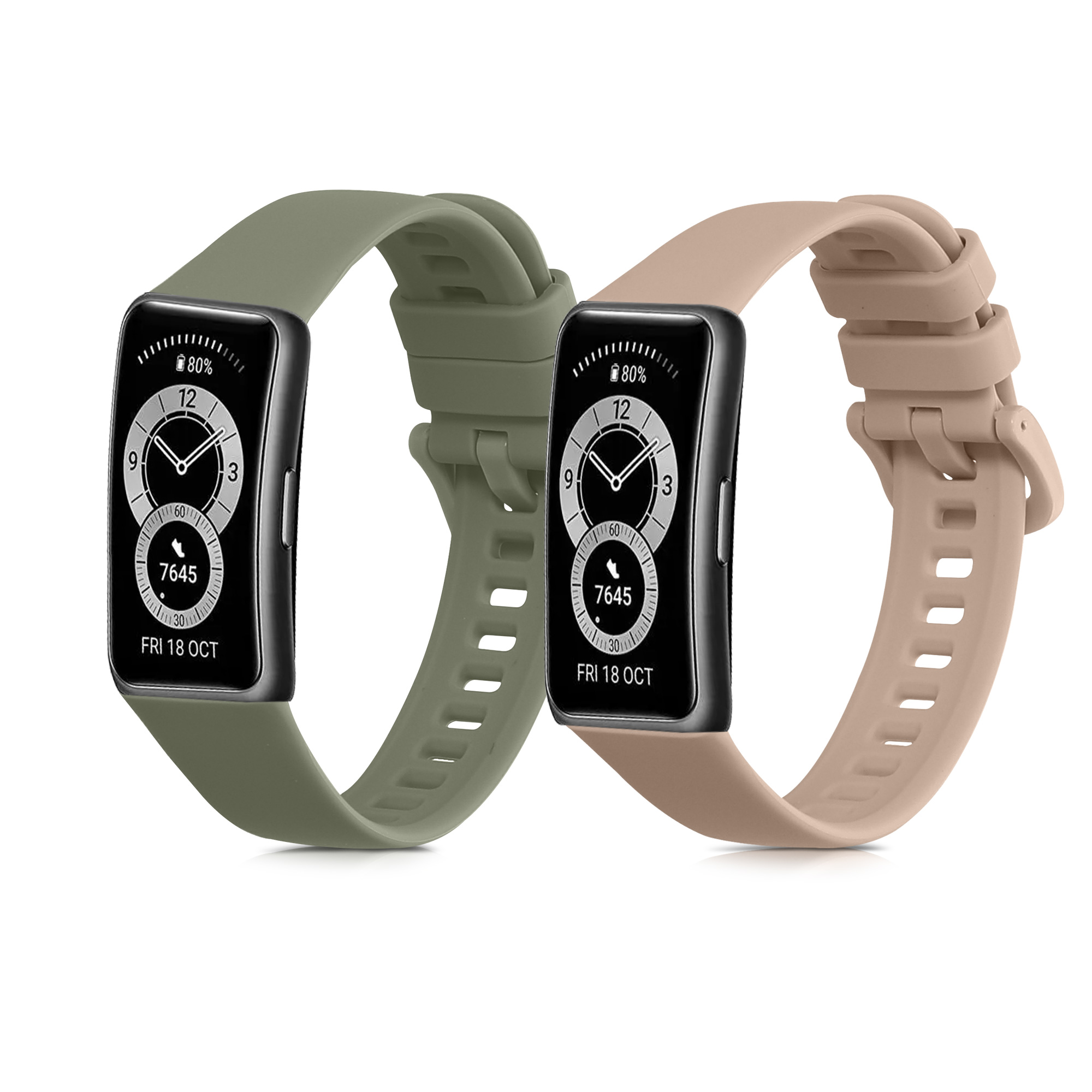 Sada řemínků na chytré hodinky Huawei Band 10 / 9 / 8 2 ks pudrově růžovo-pastelově zelené