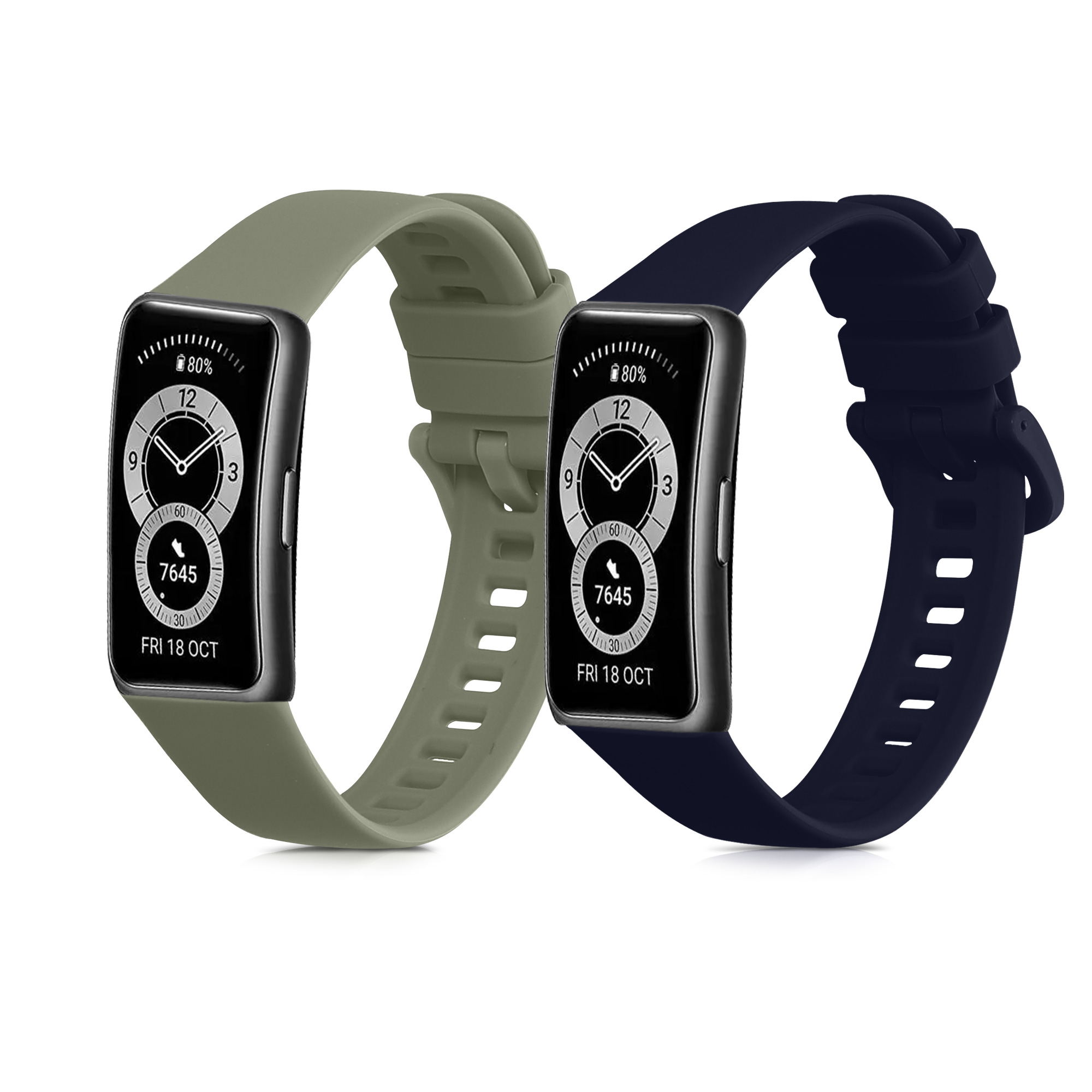 Sada řemínků na chytré hodinky Huawei Band 10 / 9 / 8 2 ks tmavě modro-pastelově zelené