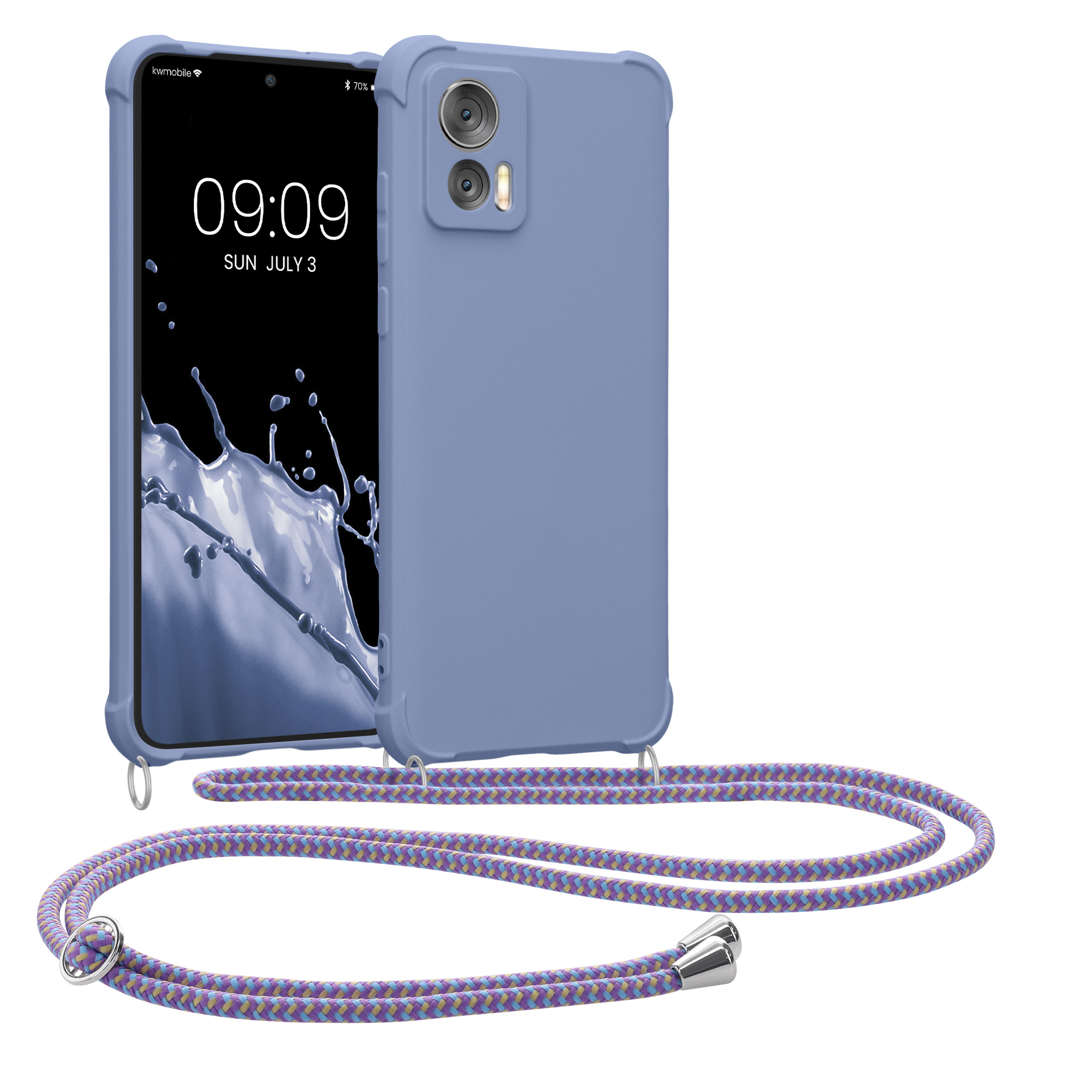 Crossbody kryt na mobil Motorola Edge 30 Neo kwmobile levandulový