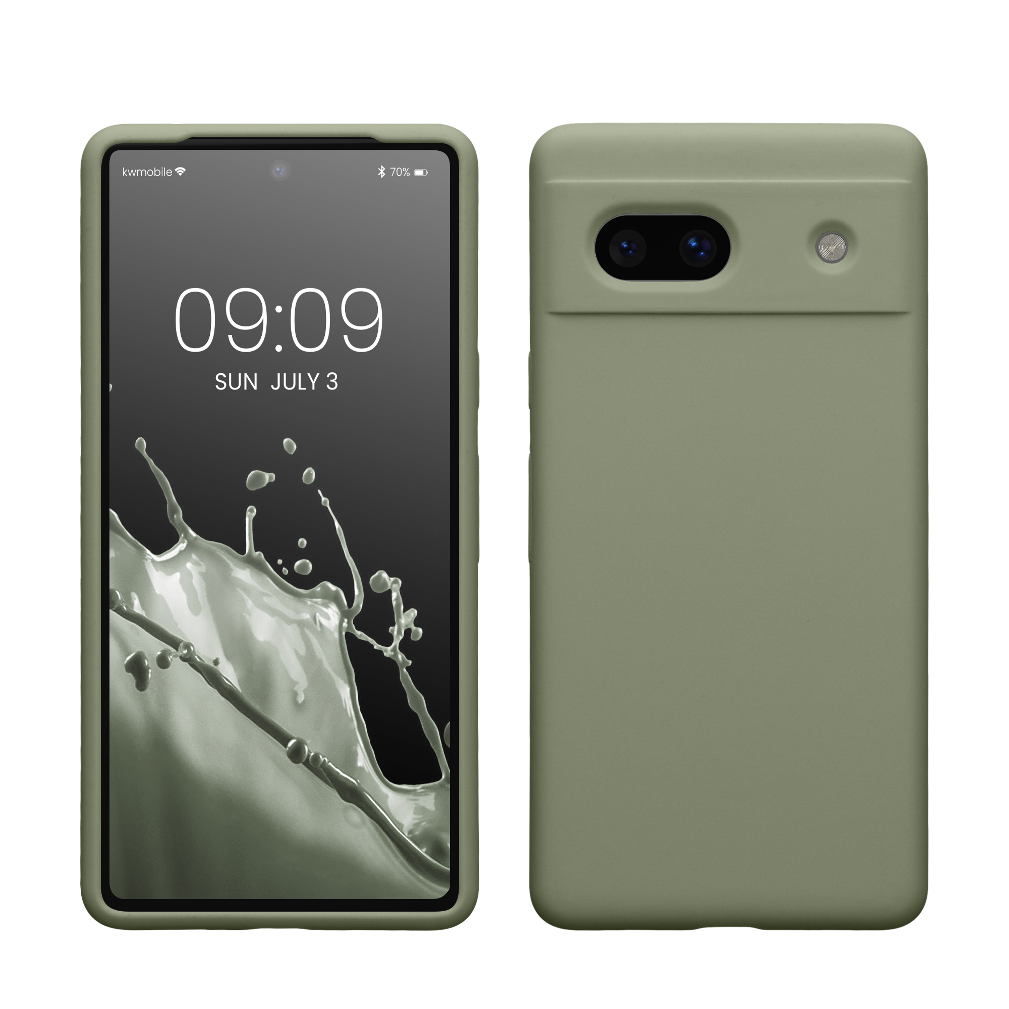 TPU kryt kwmobile Google Pixel 7a - Gray Green