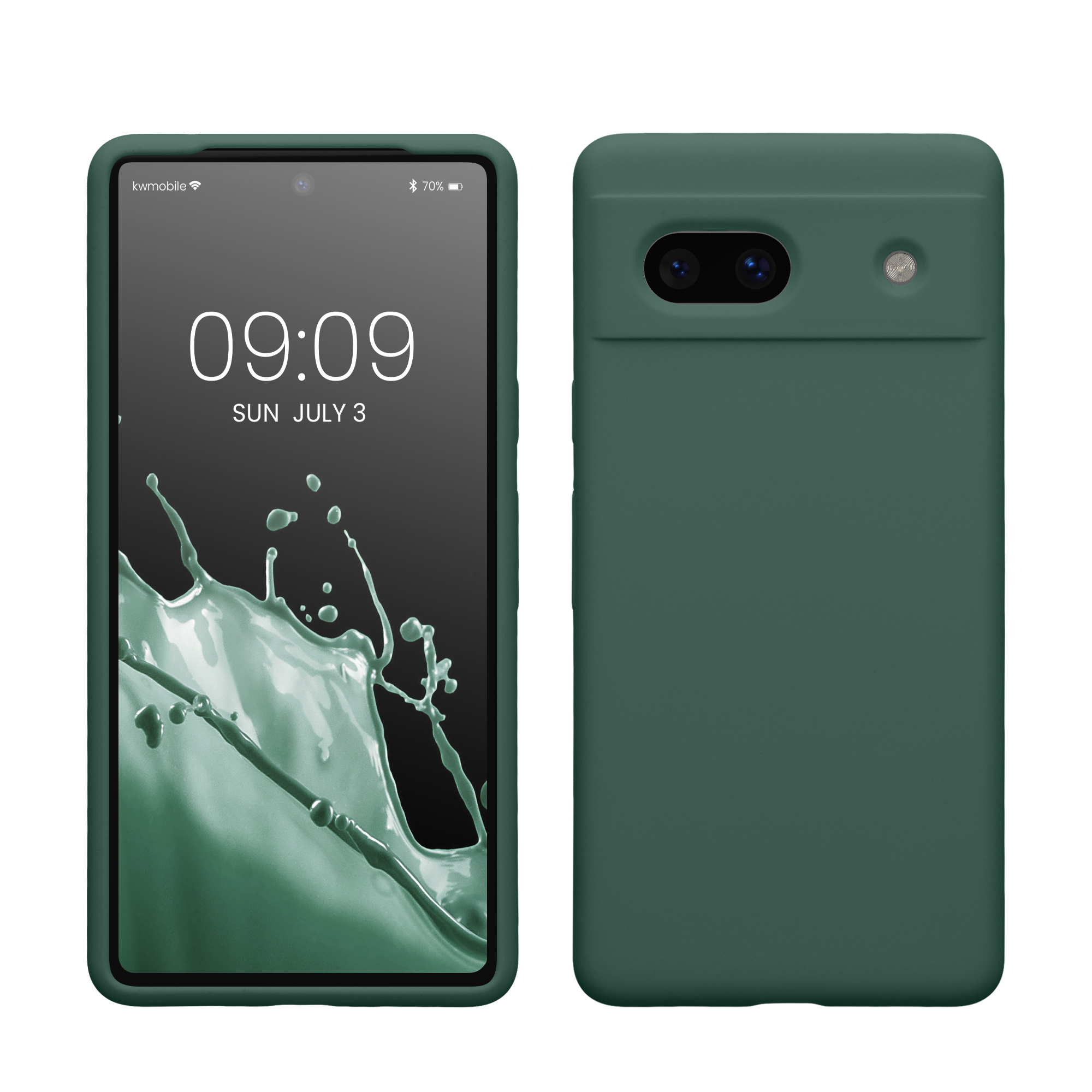 Pouzdro pro Google Pixel 7a kwmobile silikonové - lesní zelená