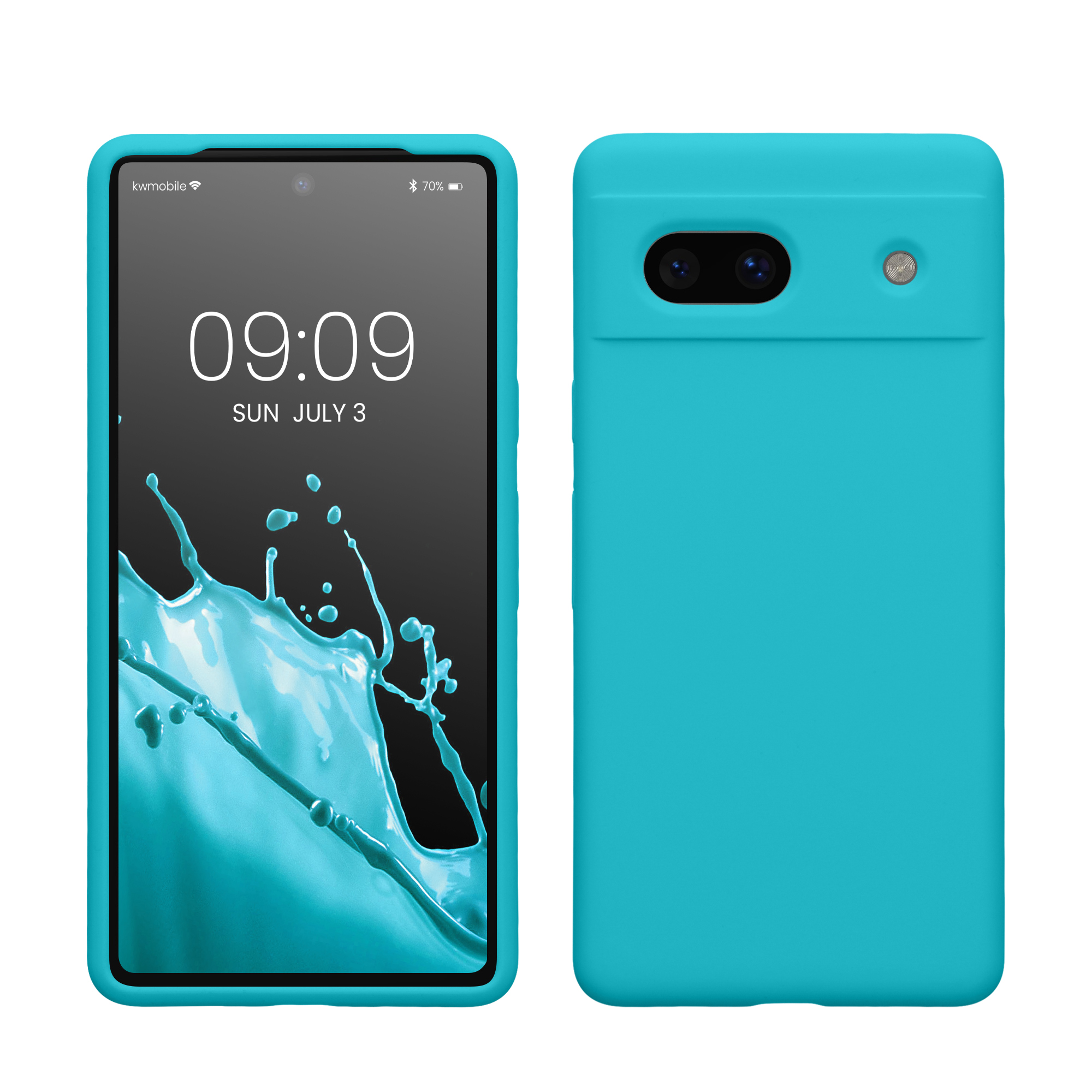 TPU kryt kwmobile Google Pixel 7a - ledově modrý Cool Glacier