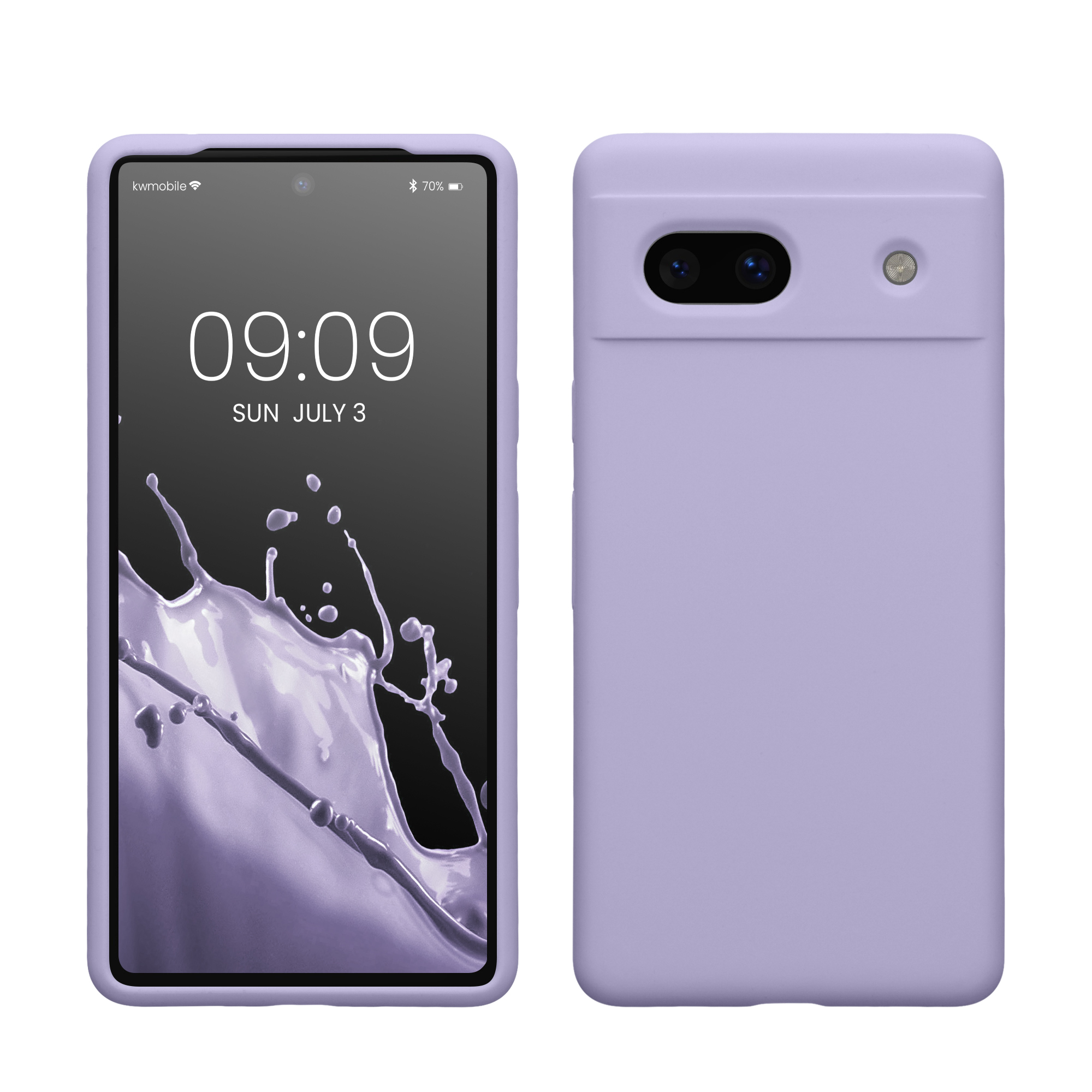 TPU silikonový kryt pro Google Pixel 7a, měkký povrch kwmobile ‑ levandulová