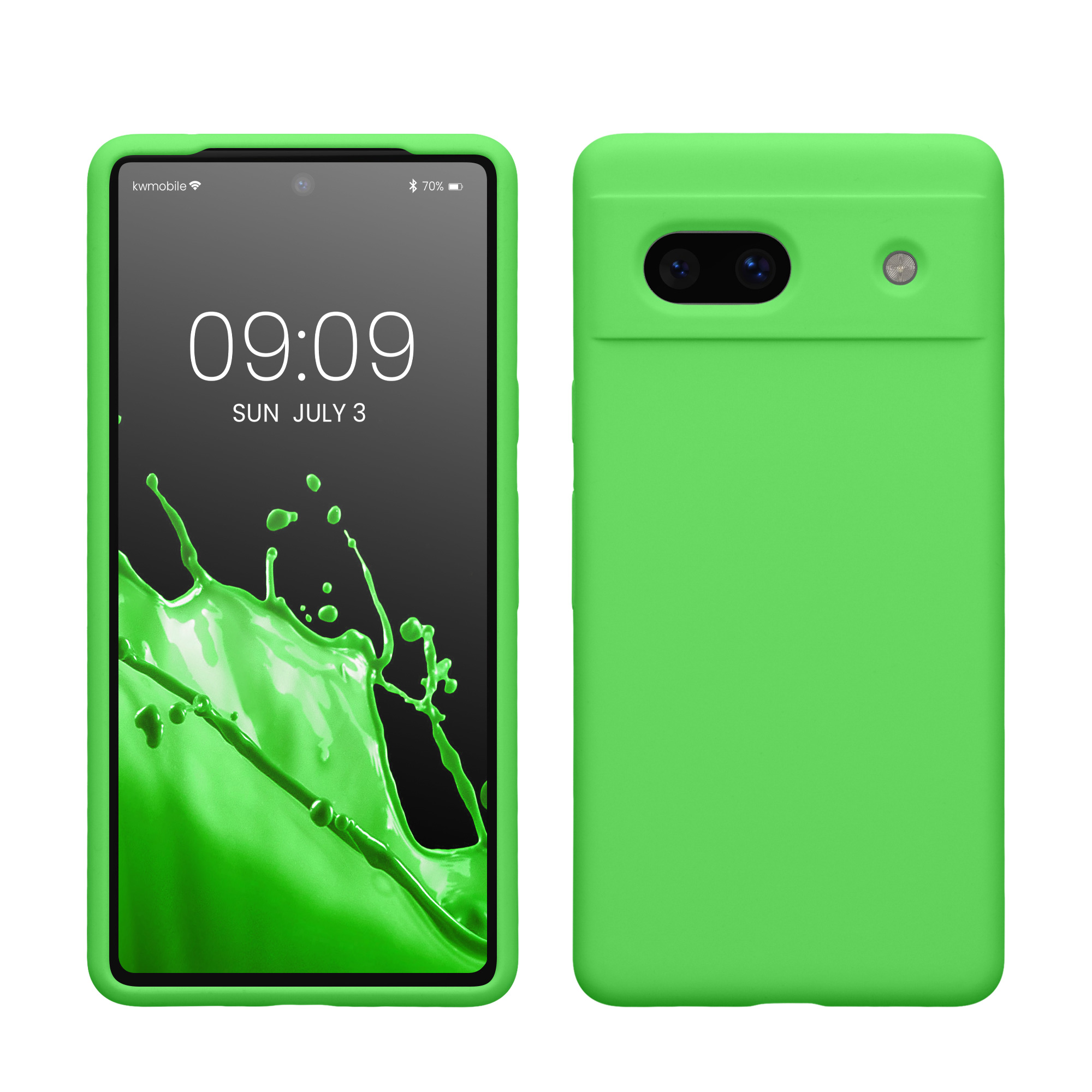 TPU kryt kwmobile Google Pixel 7a - limetkově zelený