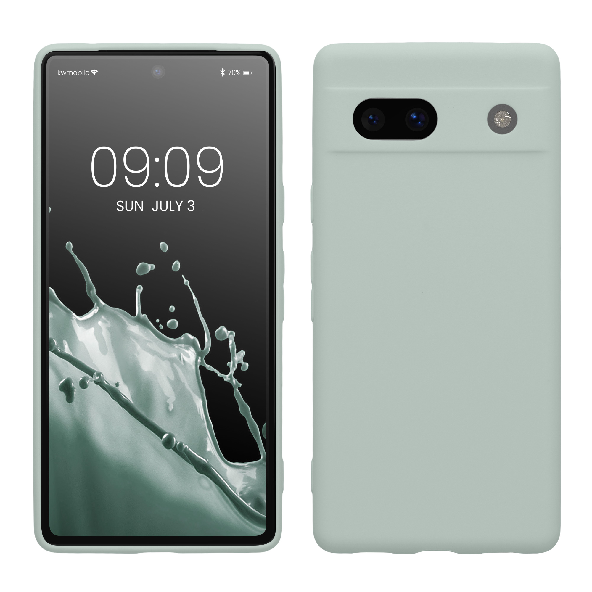 Pouzdro pro Google Pixel 7a kwmobile tenké TPU - světle mátová