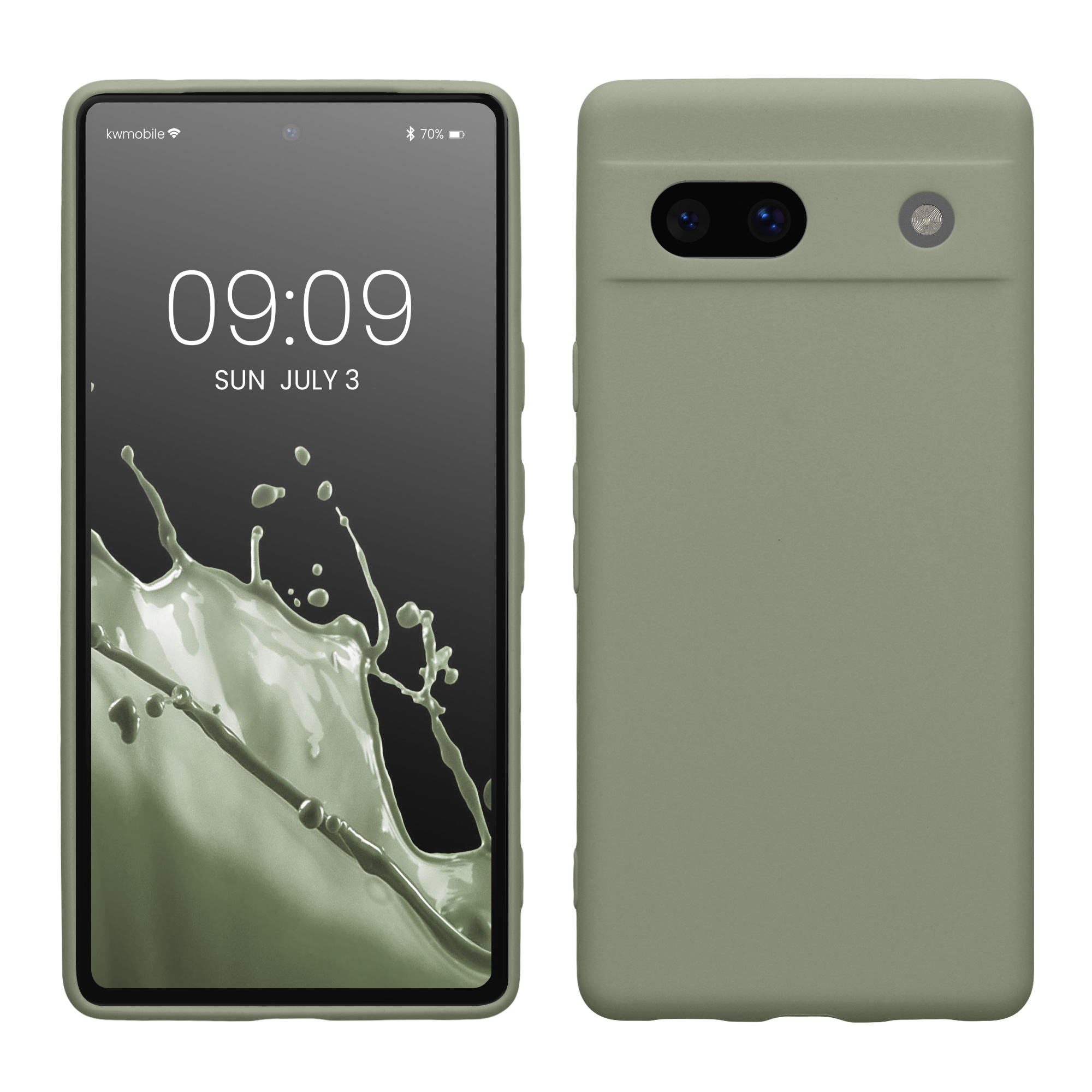 TPU kryt kwmobile Google Pixel 7a - Gray Green