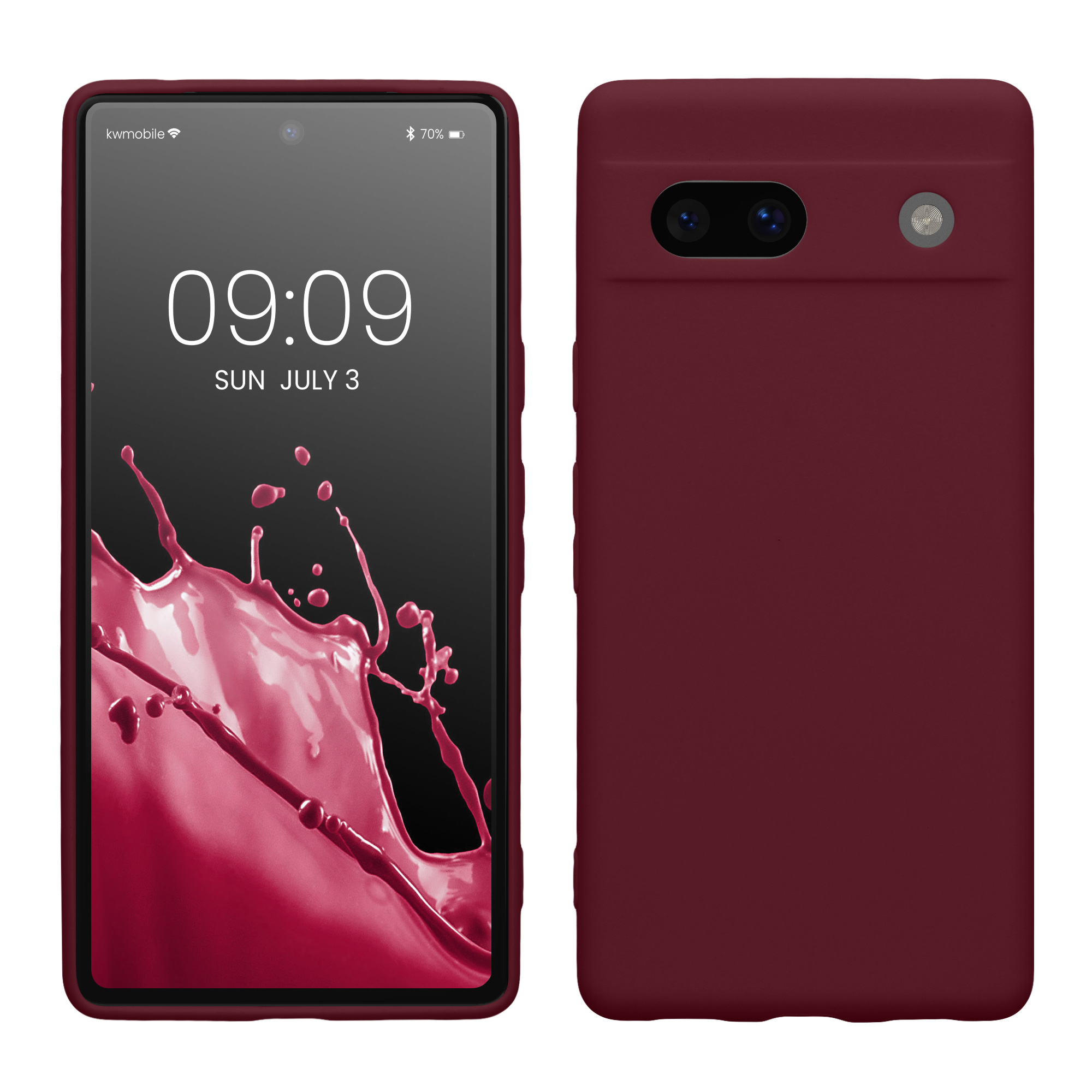 TPU kryt kwmobile Google Pixel 7a - vínově fialový