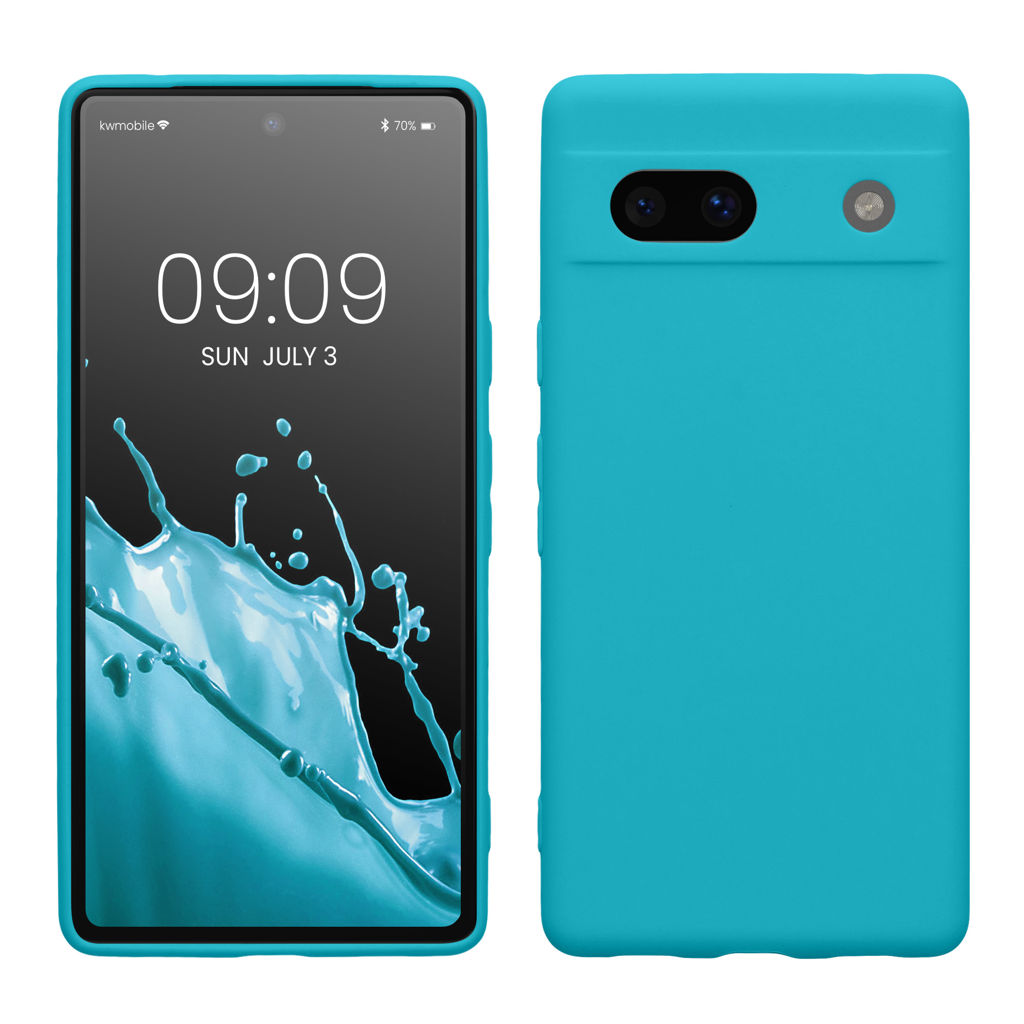 TPU kryt kwmobile Google Pixel 7a - ledově modrý Cool Glacier