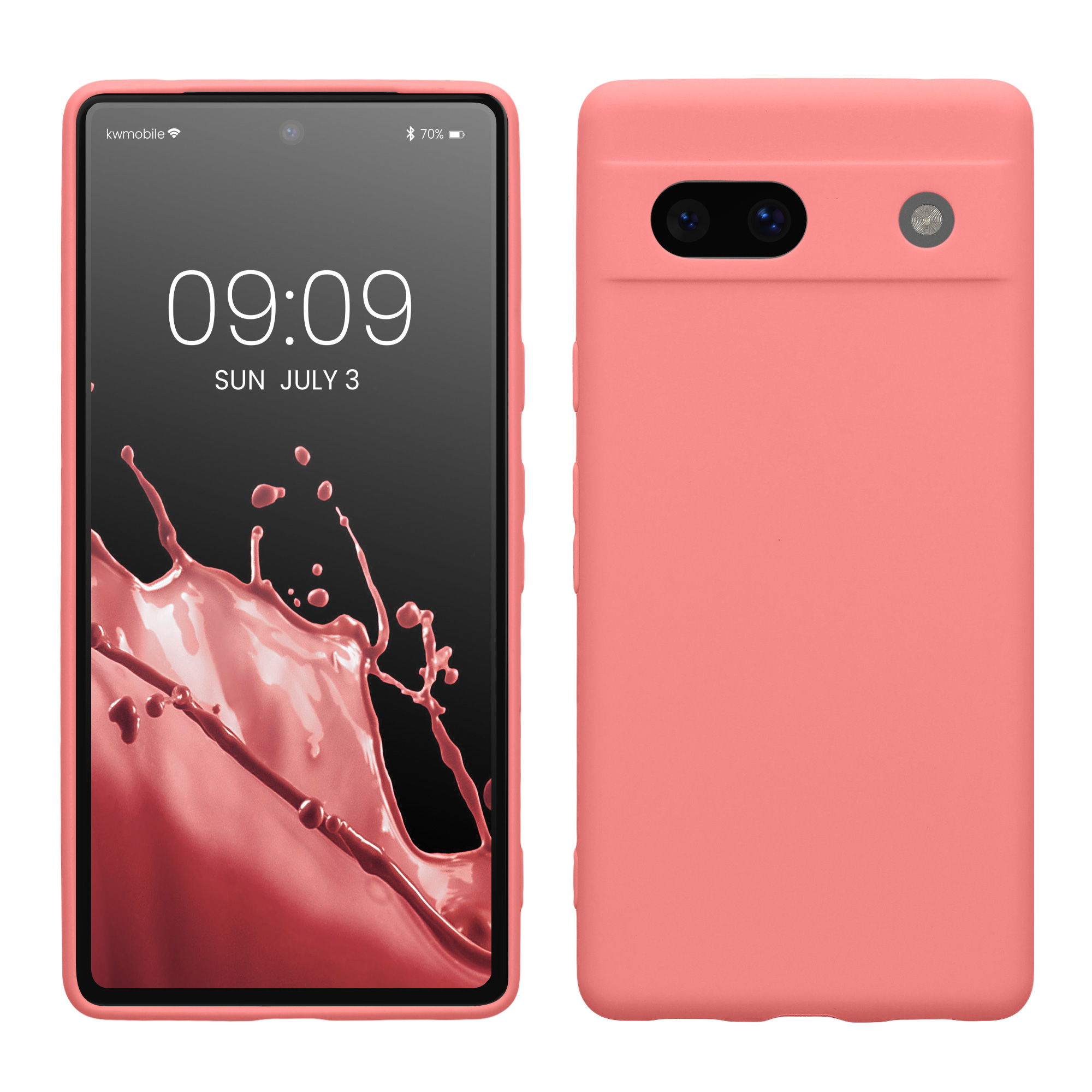 TPU kryt kwmobile Google Pixel 7a - pastelově korálový