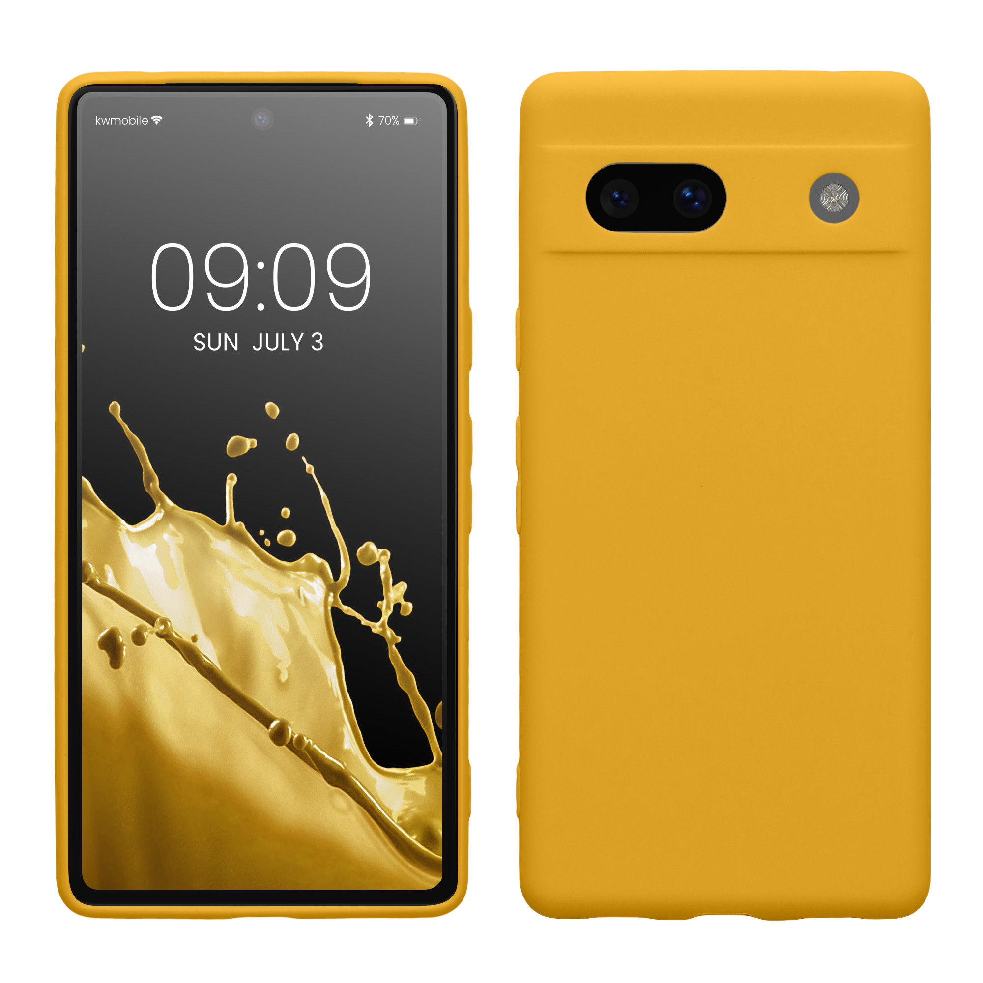 Pouzdro pro Google Pixel 7a kwmobile tenké TPU - medově žlutá