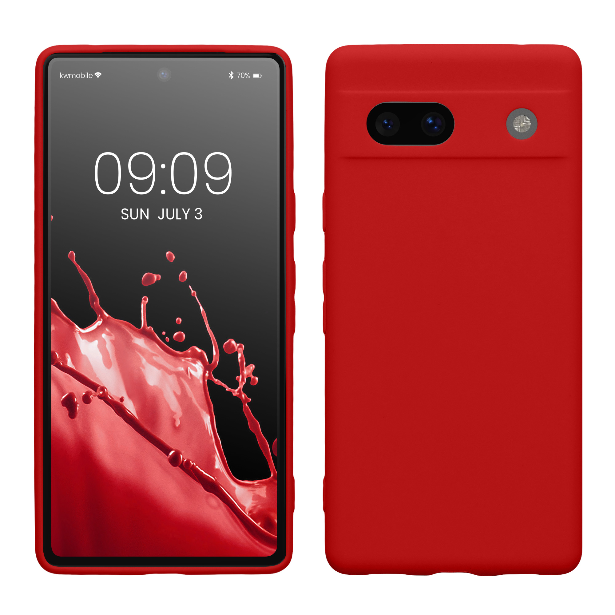 Pouzdro pro Google Pixel 7a kwmobile tenké TPU - klasická červená