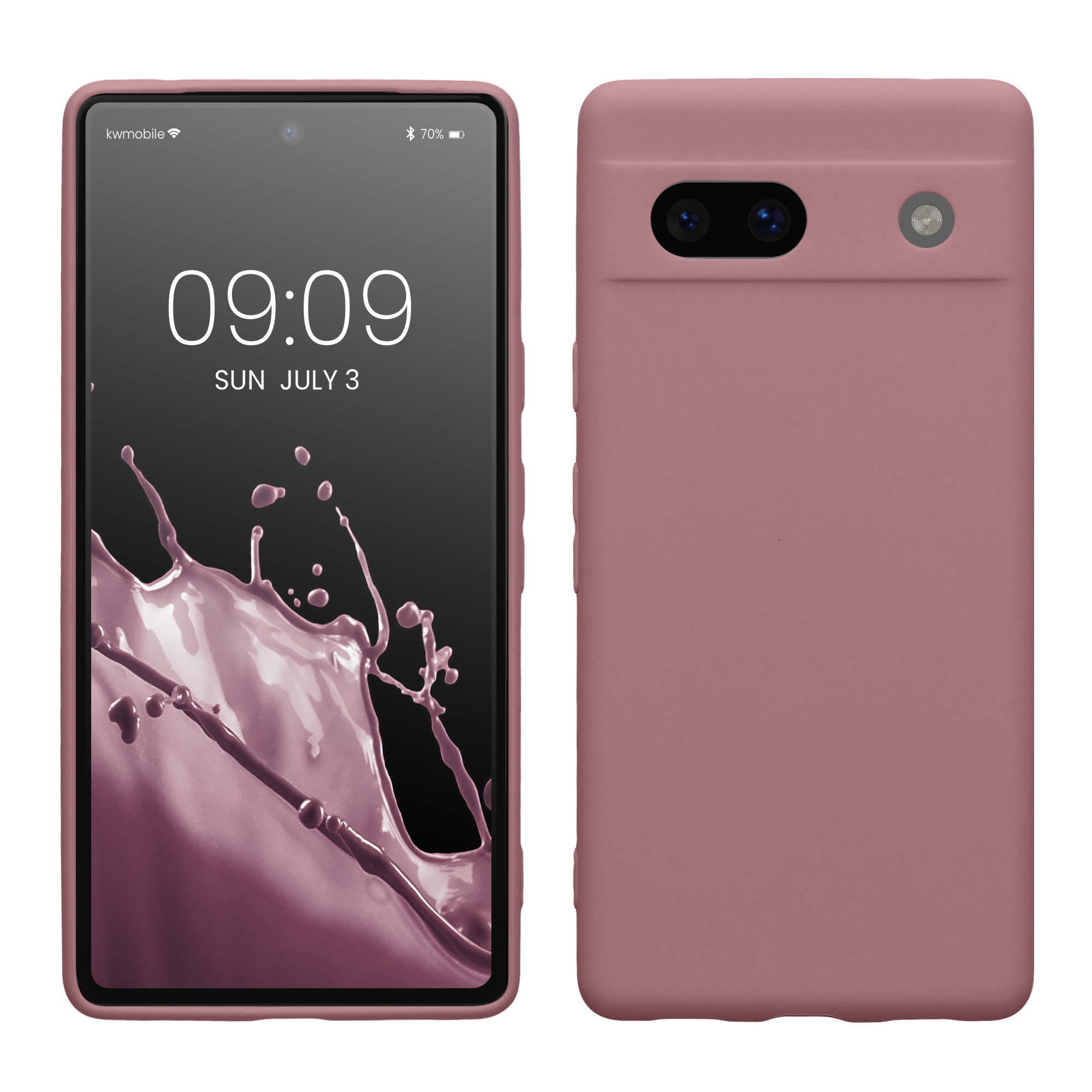 Pouzdro pro Google Pixel 7a kwmobile tenké TPU - matná starorůžová