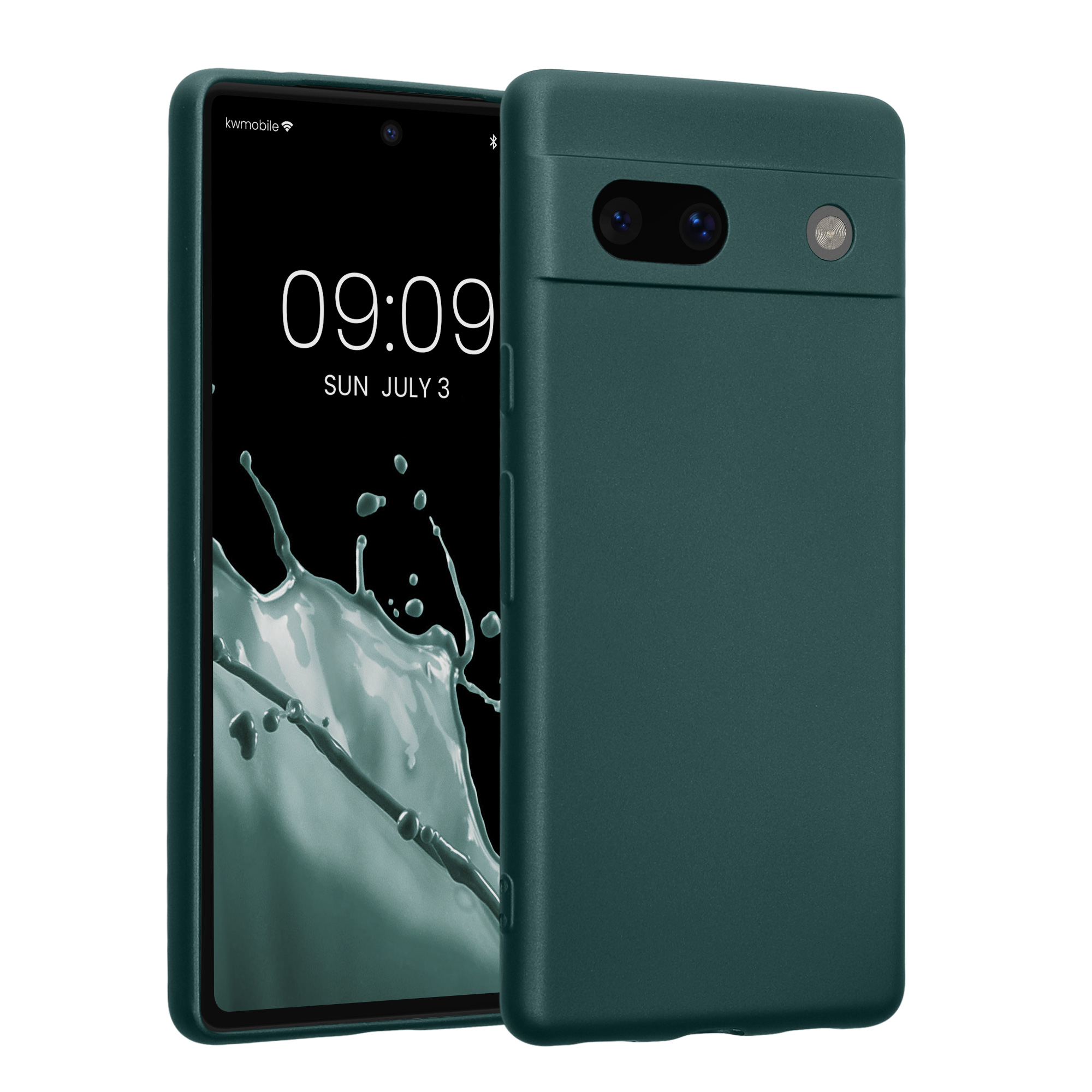 Metalický kryt kwmobile Google Pixel 7a - metalicky tyrkysový