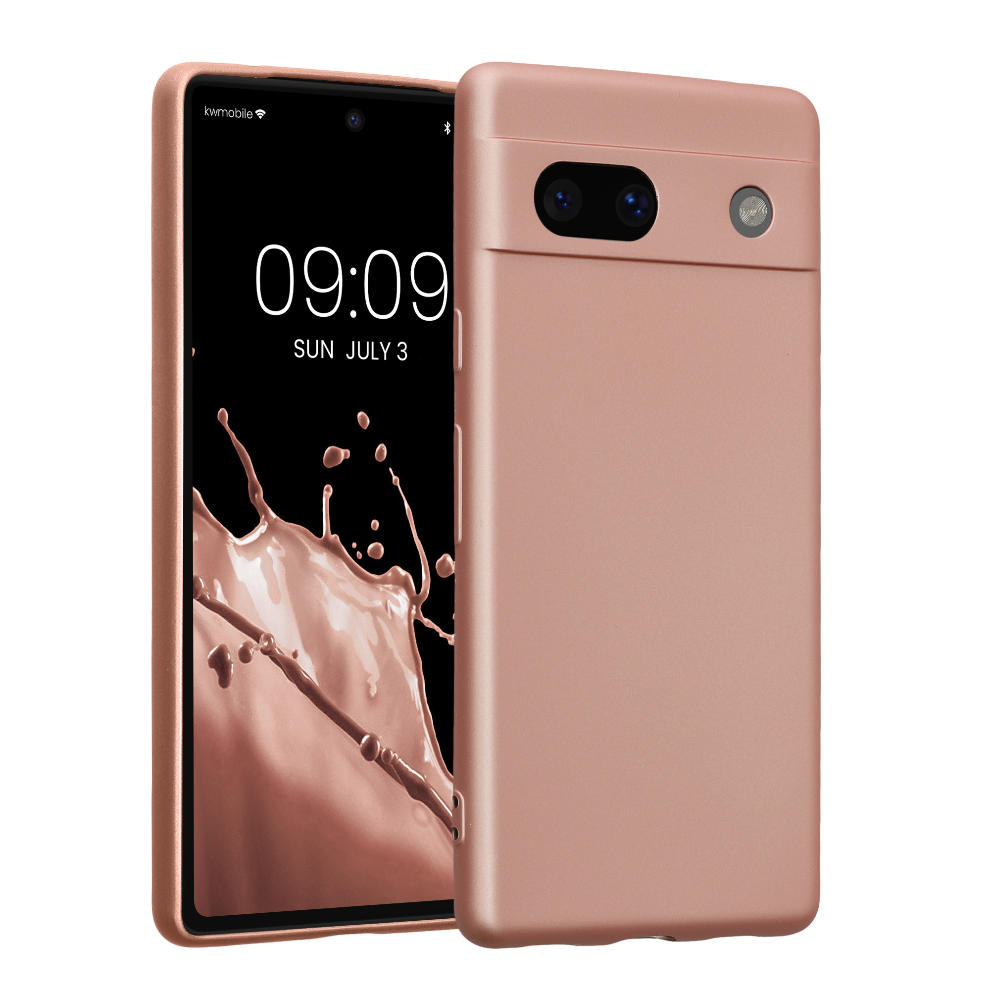Metalický kryt kwmobile Google Pixel 7a - Metallic Rose Gold