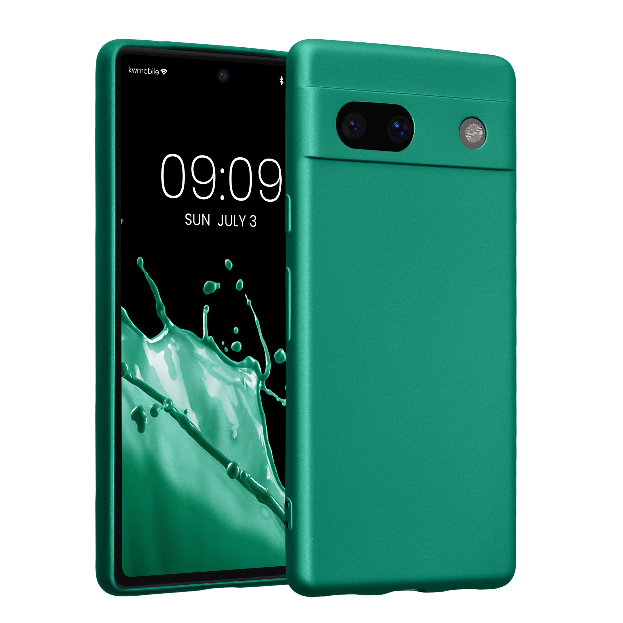 Metalický kryt kwmobile Google Pixel 7a - Dark Metallic Green