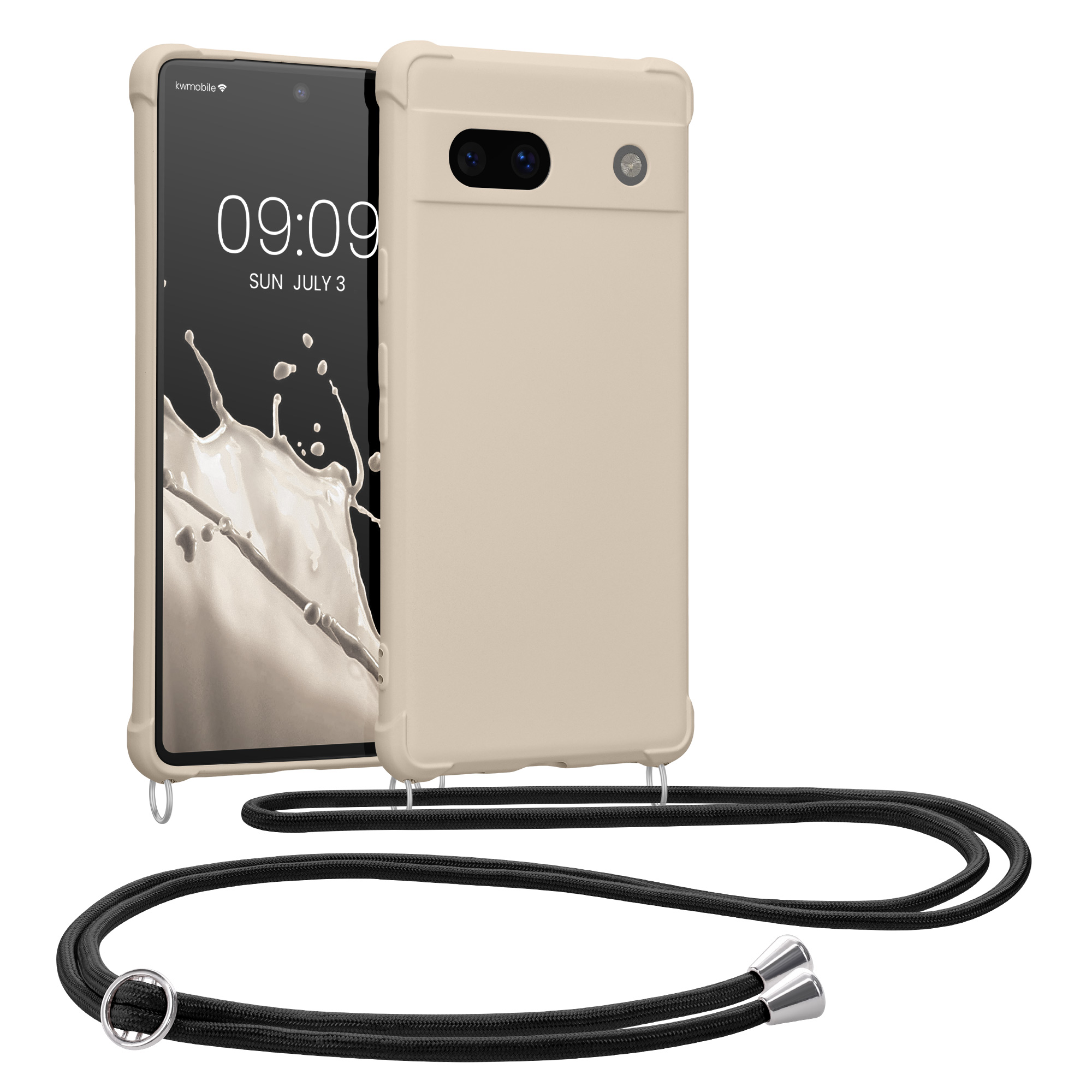 Crossbody kryt kwmobile Google Pixel 7a - krémový