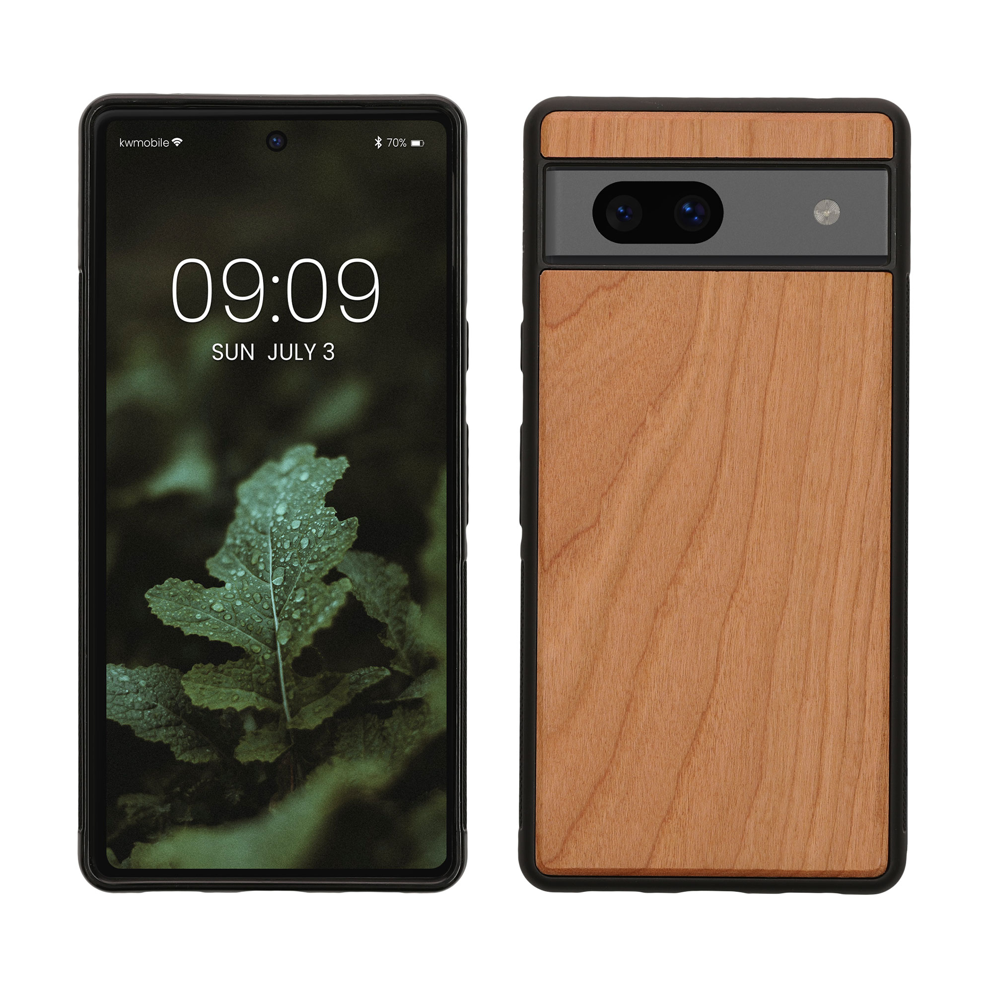 Dřevěné pouzdro pro Google Pixel 7a kwmobile - tvrdý obal hnědá